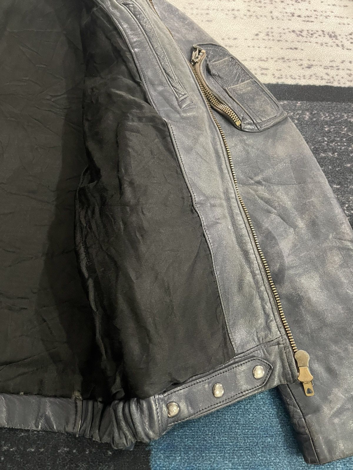 Vintage Vintage 1960’s French Air Force Faded Leather Jacket Size US L / EU 52-54 / 3 - 14 Thumbnail