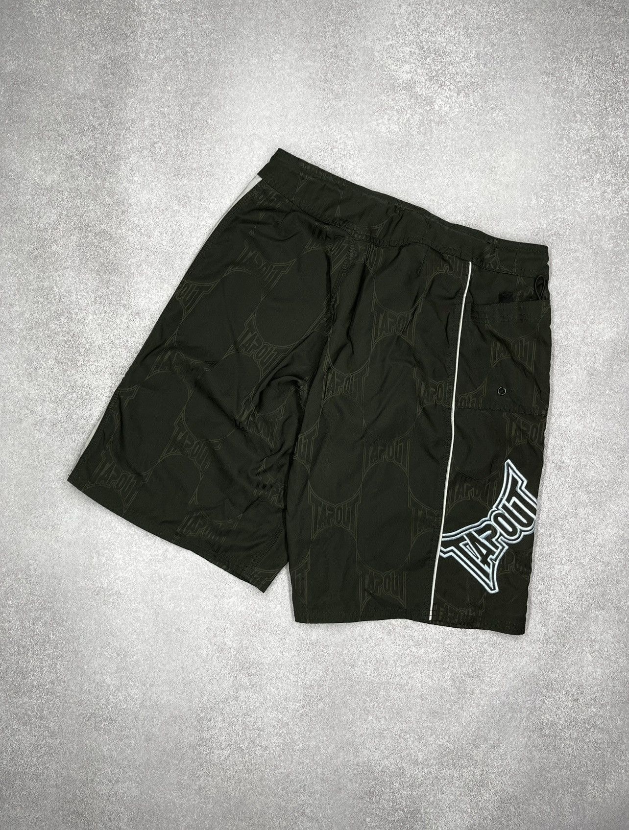 Tapout Mens Tapout MMA Shorts Fighting Khaki Double Big Logo M1 K1 Size US 30 / EU 46 - 3 Thumbnail