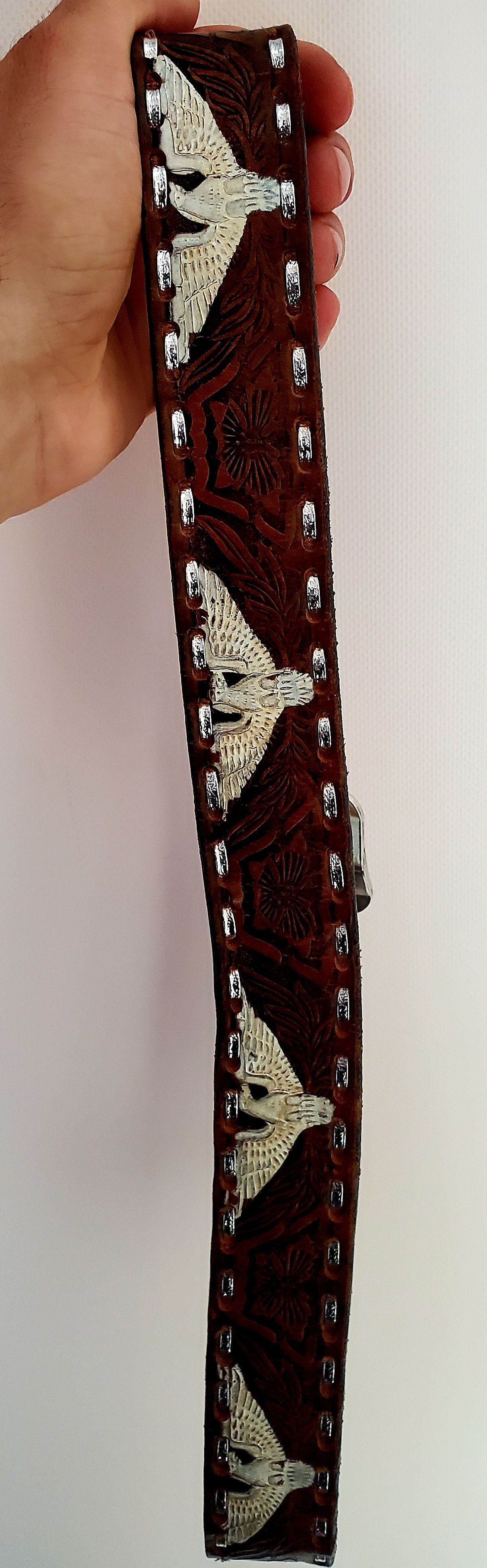 Etro × Genuine Leather × Japanese Brand Vintage Etro leather belt length 107 cm perfect condition Size 36 - 7 Thumbnail