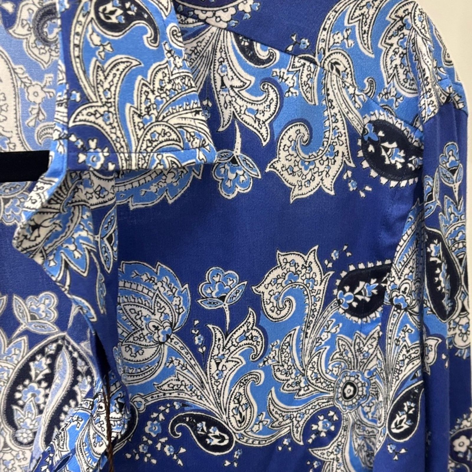Etro NWT Etro Blue and White Paisley Button Down Shirt Size M Size US M / EU 48-50 / 2 - 8 Thumbnail