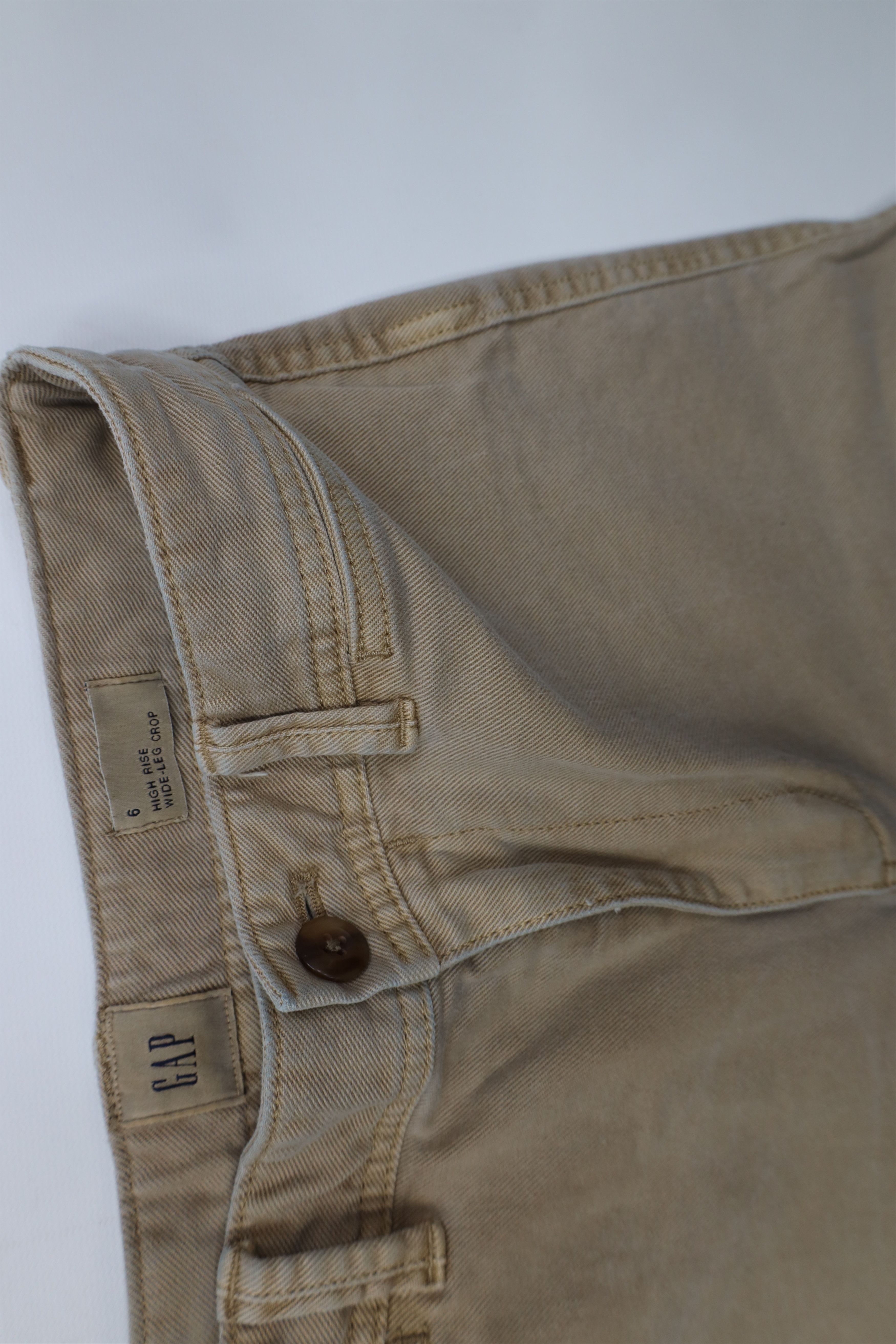 Gap Vintage Y2K Gap Stonewashed High Rise Wide Leg Cropped Pants Size 28" / US 6 / IT 42 - 7 Thumbnail