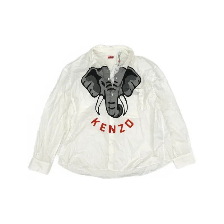 Kenzo Kenzo Elephant Logo Long Sleeve Shirt for Men -2507 Size US L / EU 52-54 / 3 - 2 Thumbnail