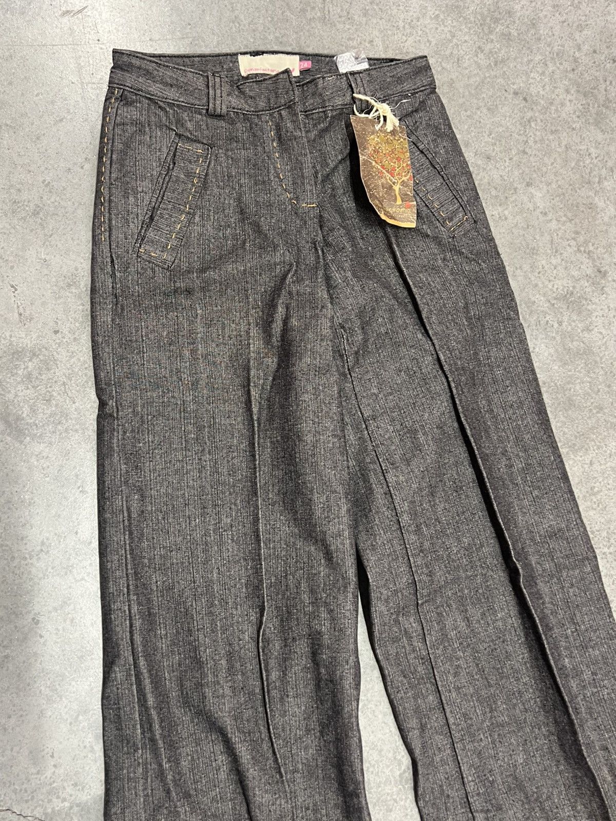 Vintage Y2K 2000's VTG Vintage Denim Factoria Retro Emo Black Jeans Size 24" / US 00 / IT 34 - 3 Thumbnail