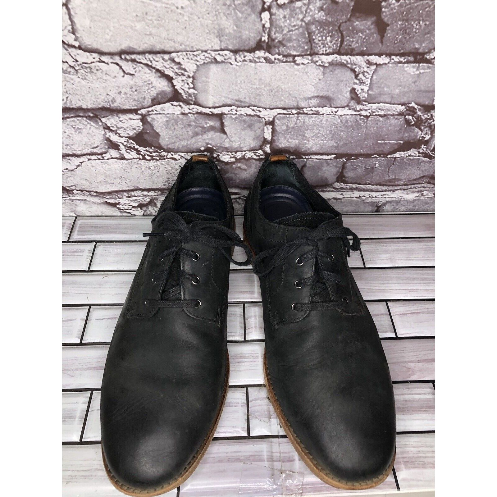 Cole Haan Cole Haan Grand Os. Black Leather Nubuck Casual Oxfords Shoe Size US 10 / EU 43 - 20 Thumbnail