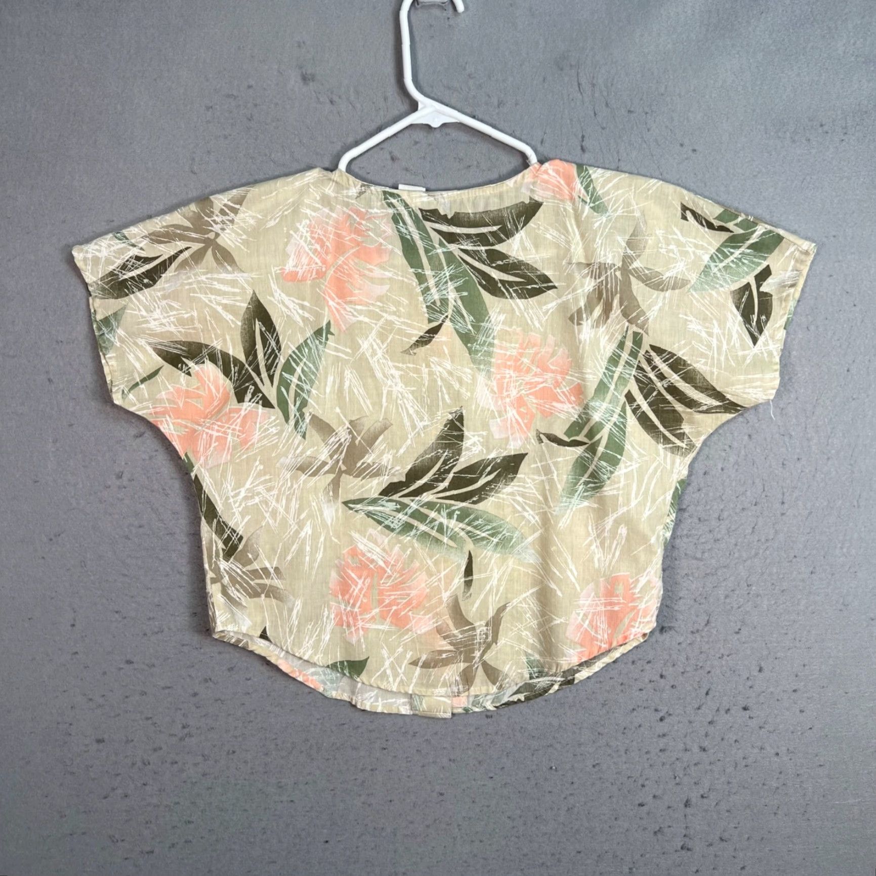 Vintage VINTAGE Cindi Lyn Casuals Womens Small Leaf Print Button-Up Top Size M / US 6-8 / IT 42-44 - 2 Thumbnail