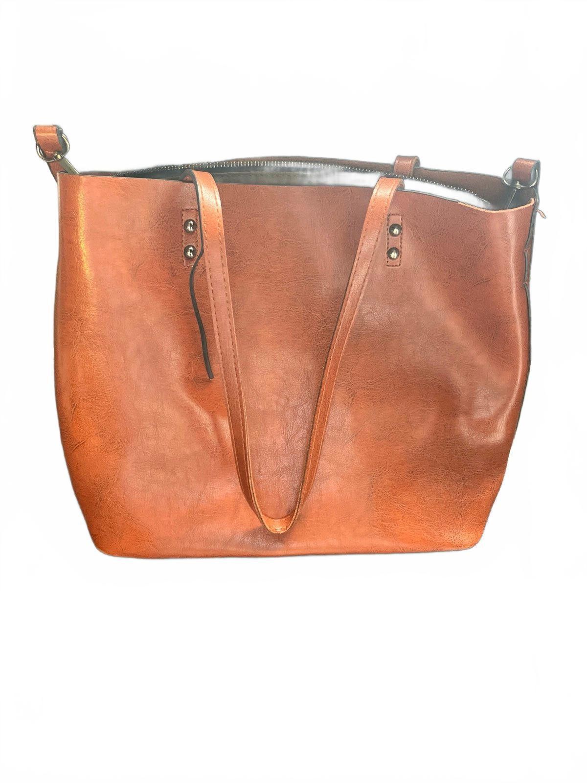 Designer Stylish Brown Tote Bag Handbag Size ONE SIZE - 1 Thumbnail