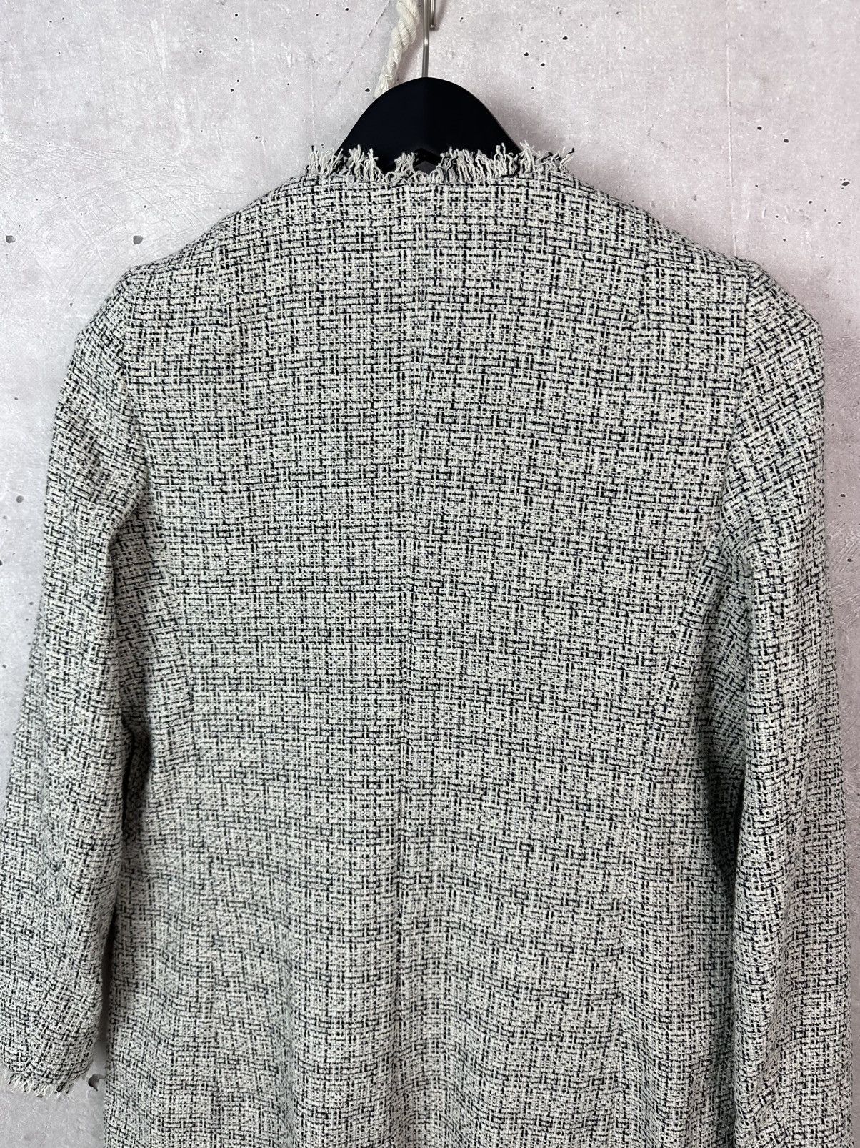 Weekend Max Mara Max Mara Weekend Tweed White-Black Cotton Women’s Coat Size M / US 6-8 / IT 42-44 - 10 Thumbnail