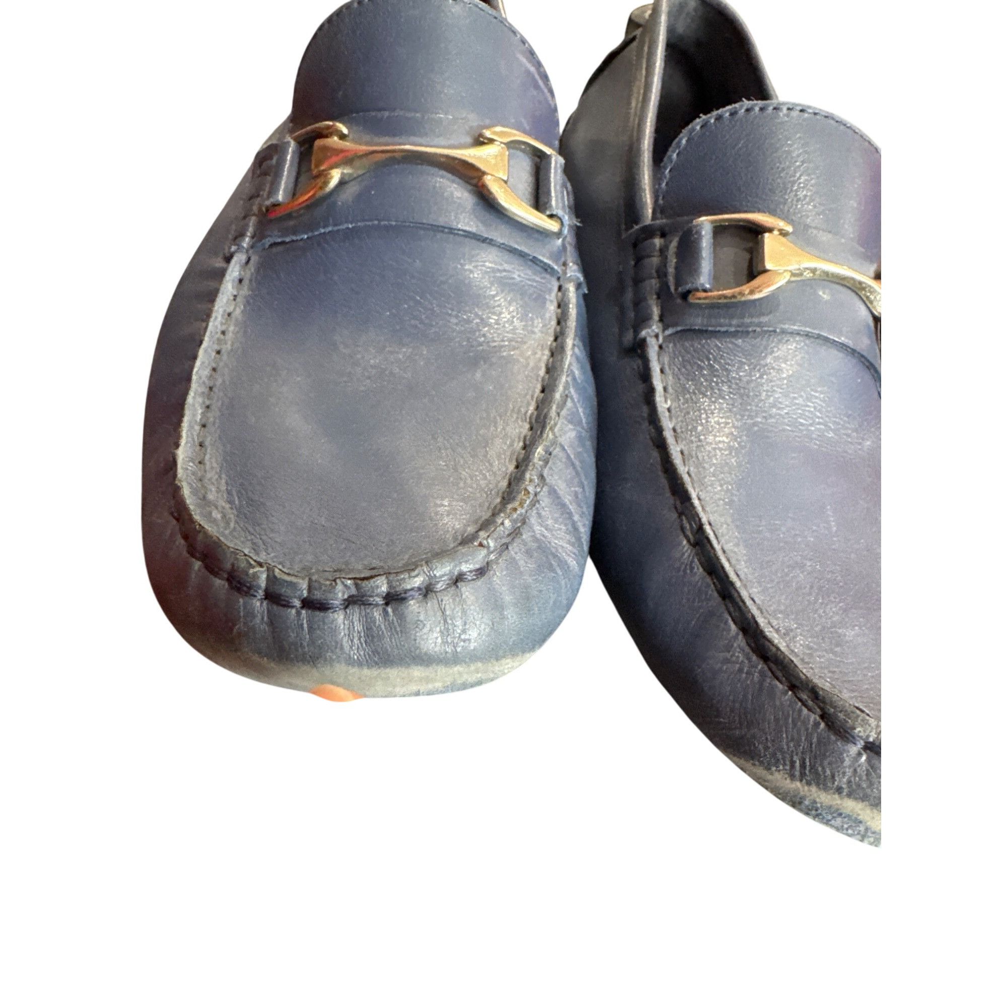 Mercanti Fiorentini Mercanti Fiorentini Mens Blue Leather Slip-On Loafers Size 1 Size US 10 / EU 43 - 7 Thumbnail