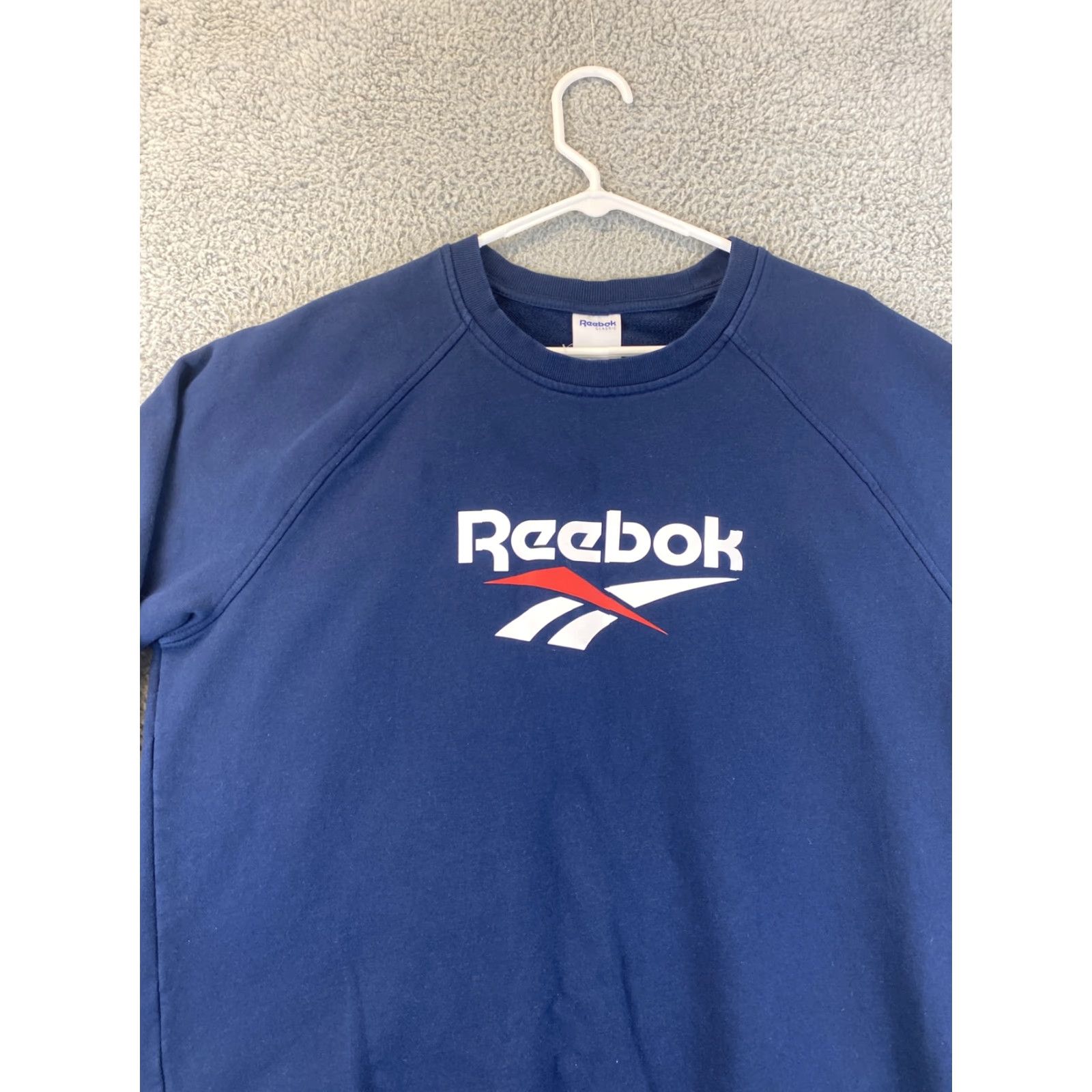 Reebok Reebok Sweatshirt Pullover Logo Navy Blue XL XLARGE / 61-18 Men Regular Shirt Other Size US XL / EU 56 / 4 - 2 Thumbnail