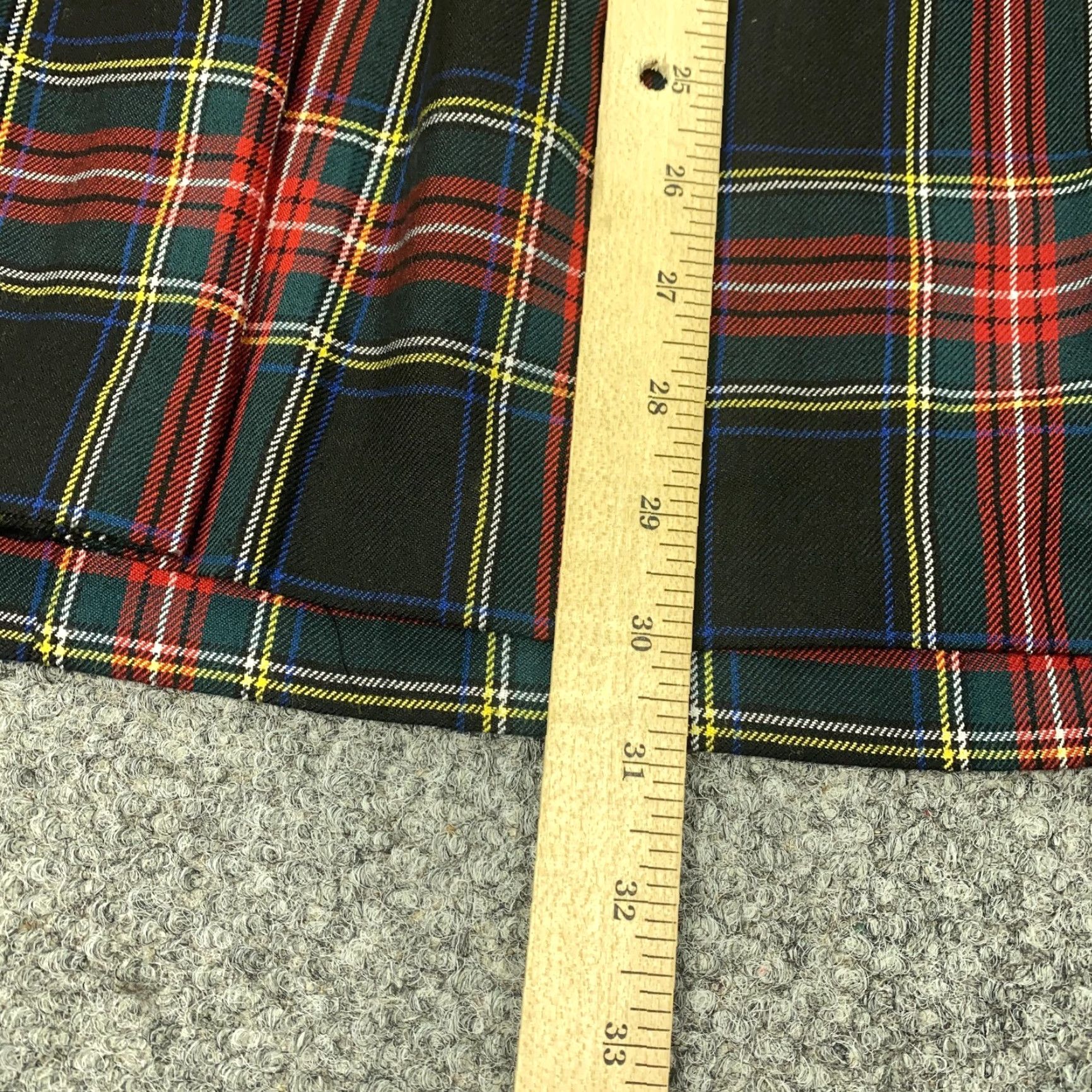 Vintage VINTAGE Plaid Midi Skirt Womens 10P Red Green Zip BFA Classics Size 32" / US 10 / IT 46 - 6 Thumbnail
