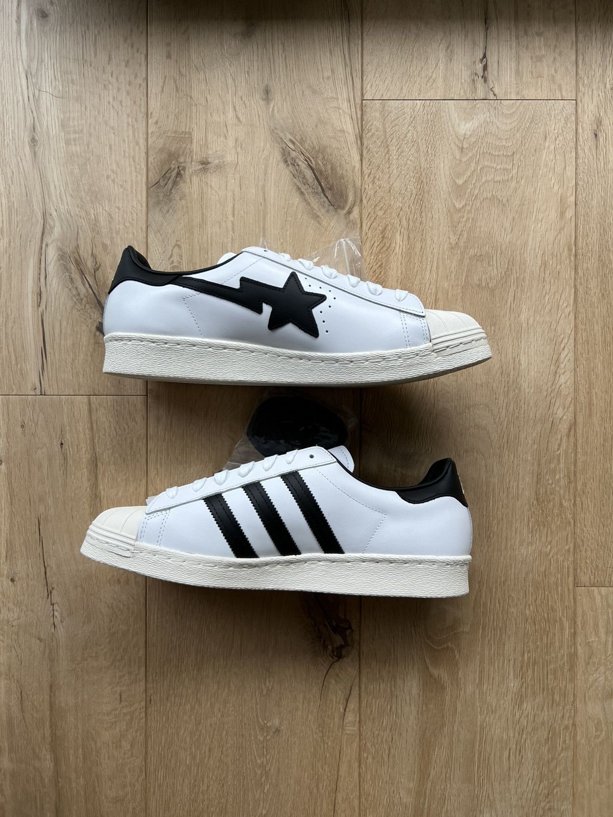 Adidas × Bape adidas Superstar 80s BAPE-Exclusive White Black_Deadstock Size US 11 / EU 44 - 3 Thumbnail