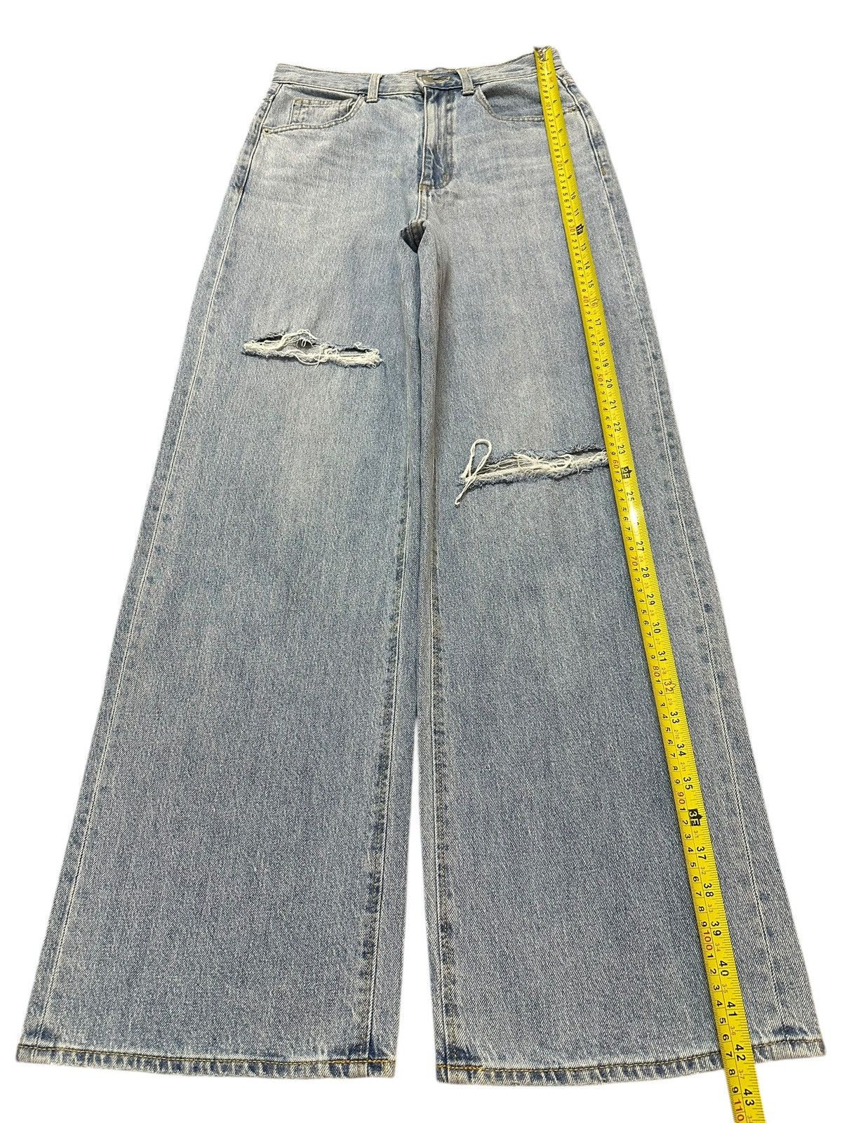 GU Vintage Japanese GU Blue Faded Wash Distressed Baggy Jeans Size US 28 / EU 44 - 12 Thumbnail