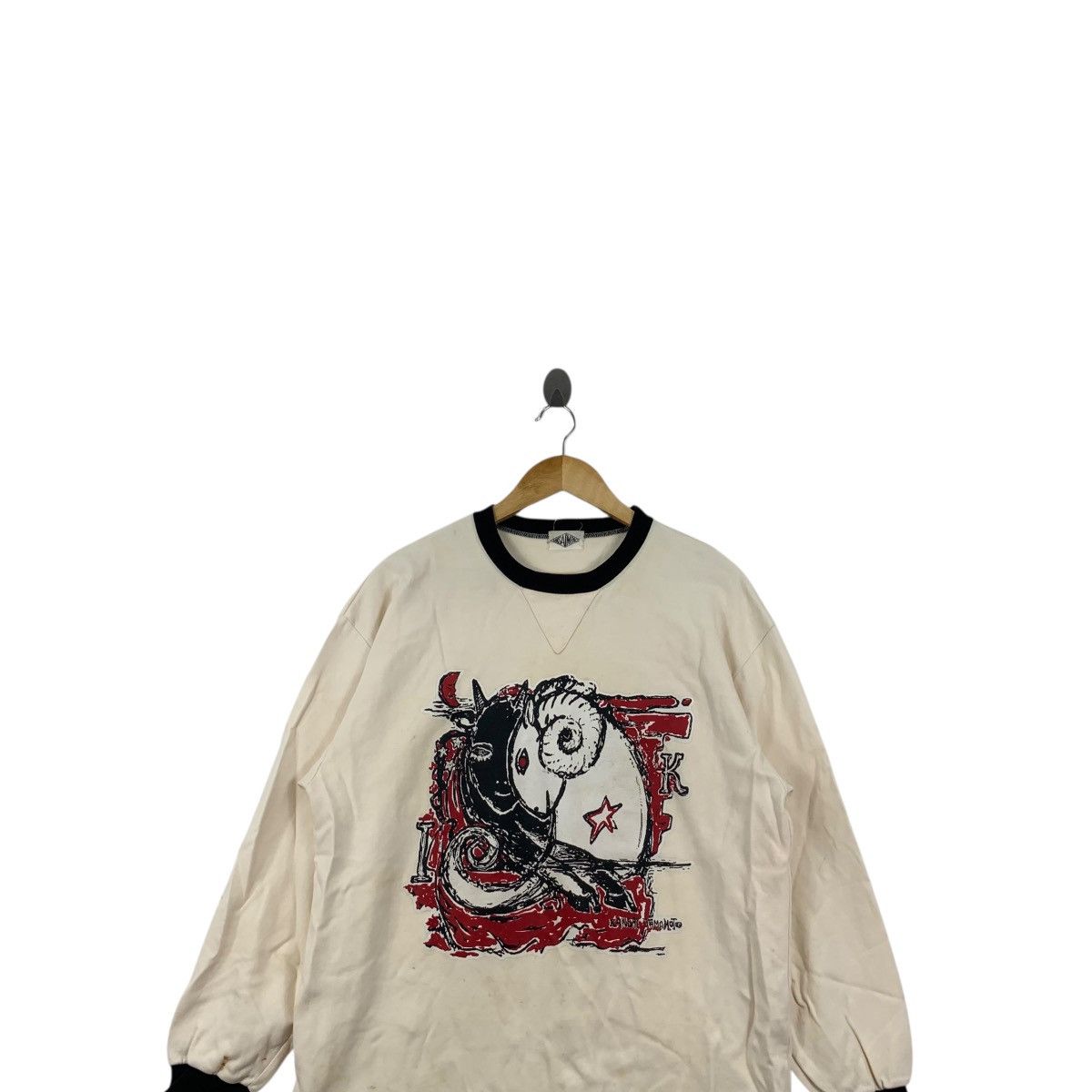 Kansai Yamamoto Vintage 80’ KANSAI YAMAMOTO IMPACT Devil Sheep Sweatshirt Size M / US 6-8 / IT 42-44 - 2 Thumbnail