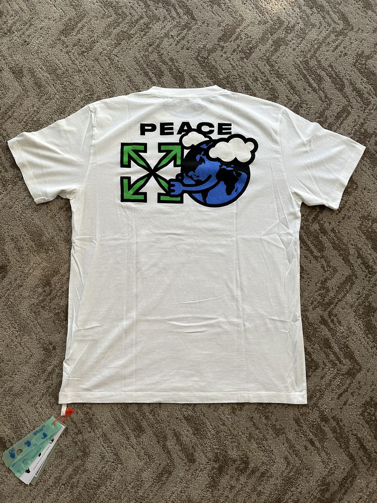 Off-White Off white peace worldwide tee Size US M / EU 48-50 / 2 - 3 Thumbnail
