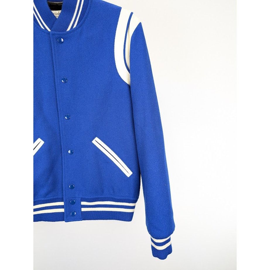 Saint Laurent Paris o1rshd1 Teddy Jacket in Blue Size US S / EU 44-46 / 1 - 8 Thumbnail