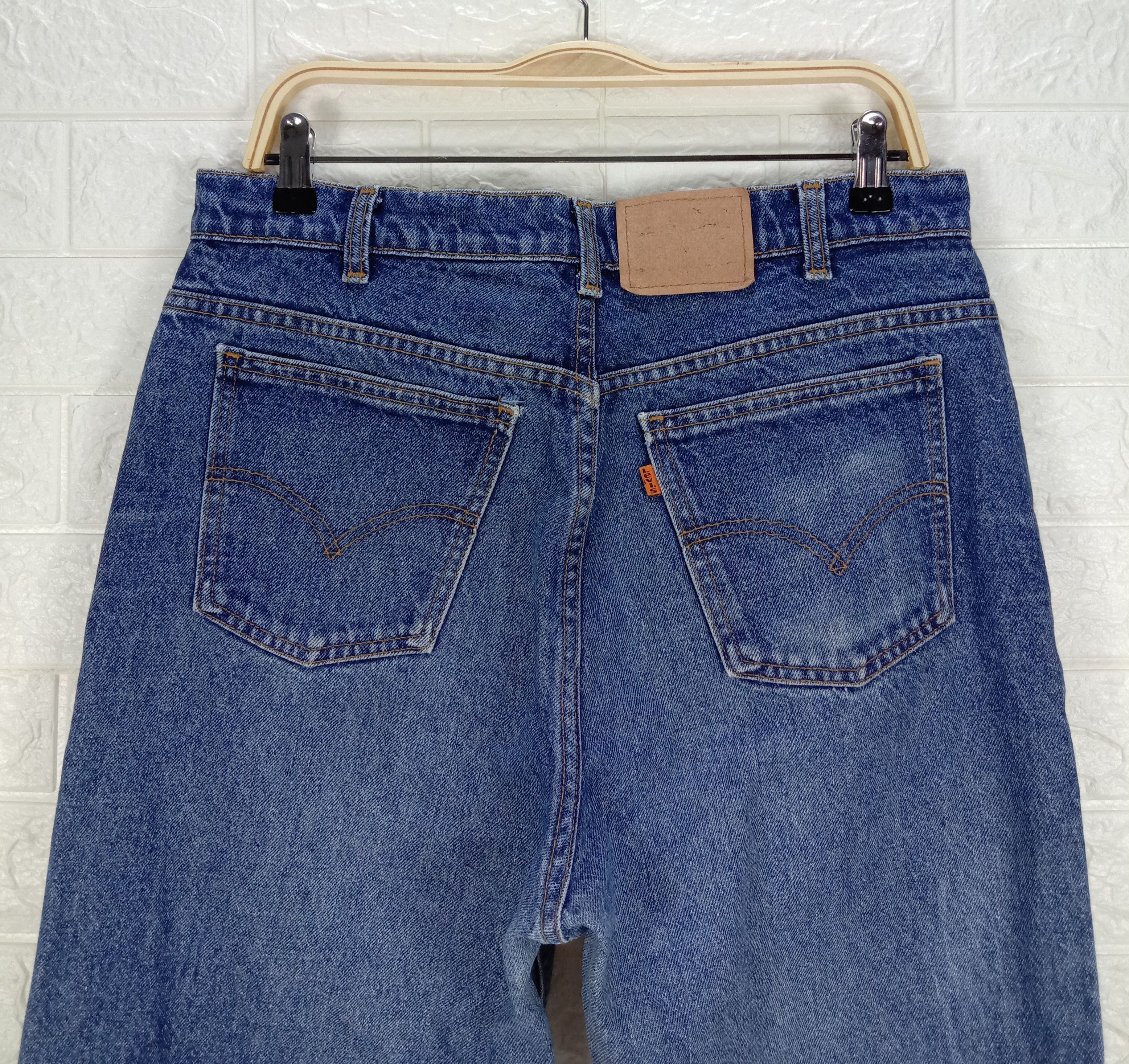 Levi's Vintage 90s Levi's 506 Orange Tab Jeans Blue Wash Denim Size 34" / US 12 / IT 48 - 6 Thumbnail