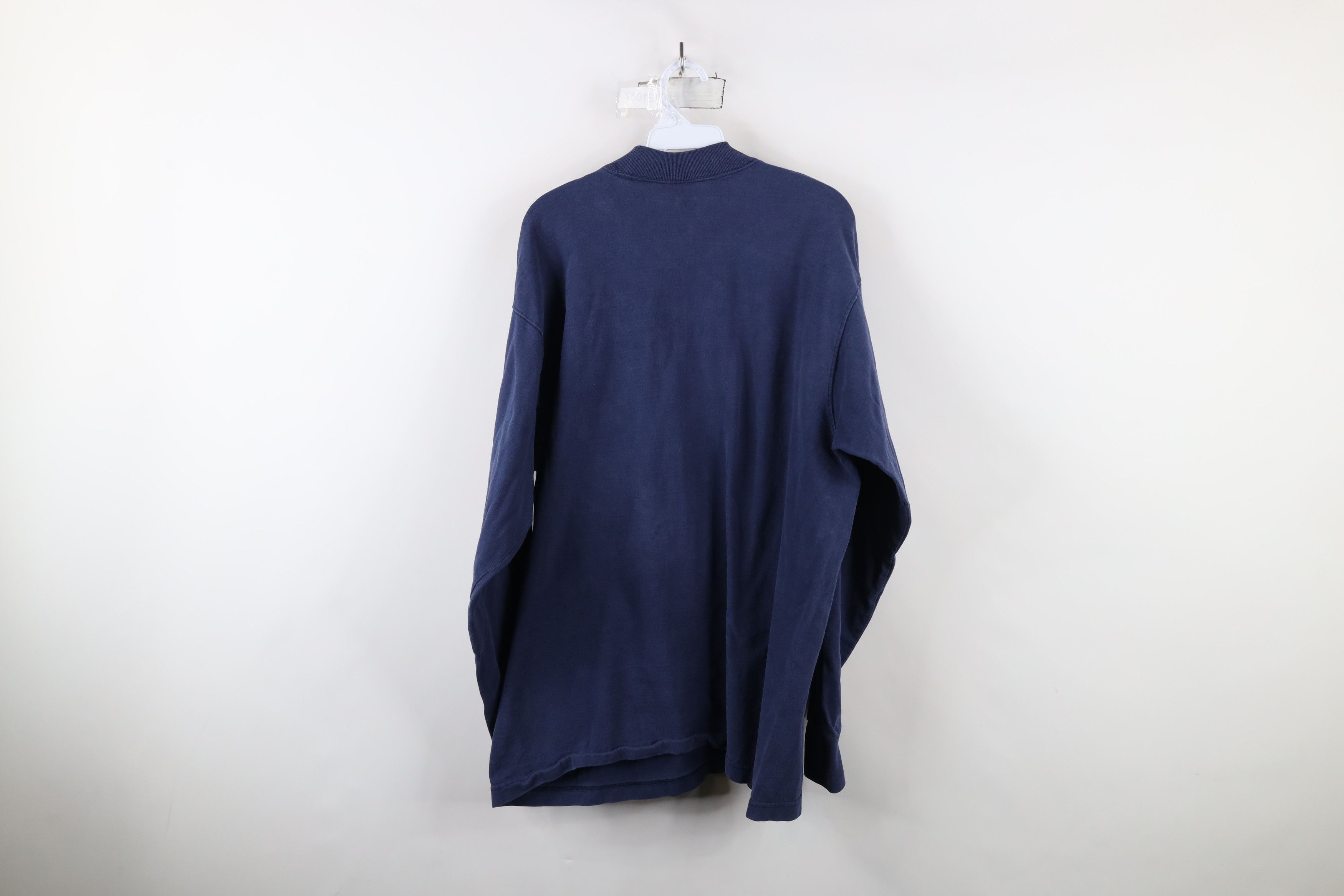 Vintage Vintage 90s Streetwear Florida Mock Neck T-Shirt Blue USA Size US XL / EU 56 / 4 - 11 Thumbnail