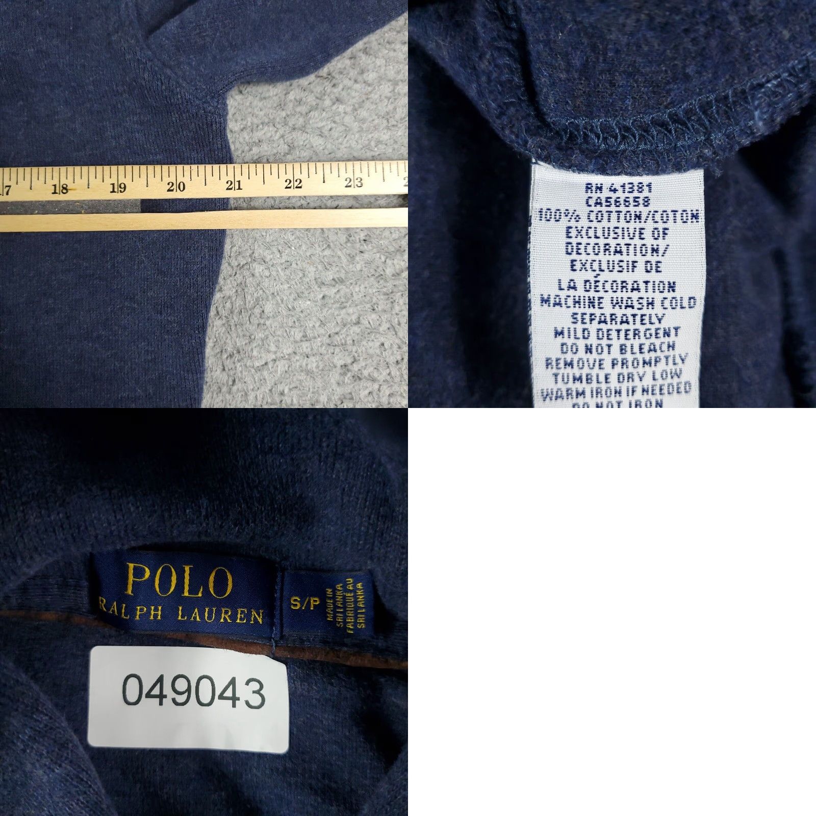 Ralph Lauren Ralph Lauren Mens Blue Pullover Sweater Small Pony Logo Collar Cotton Long Sleeve Business Casual Size US S / EU 44-46 / 1 - 8 Thumbnail