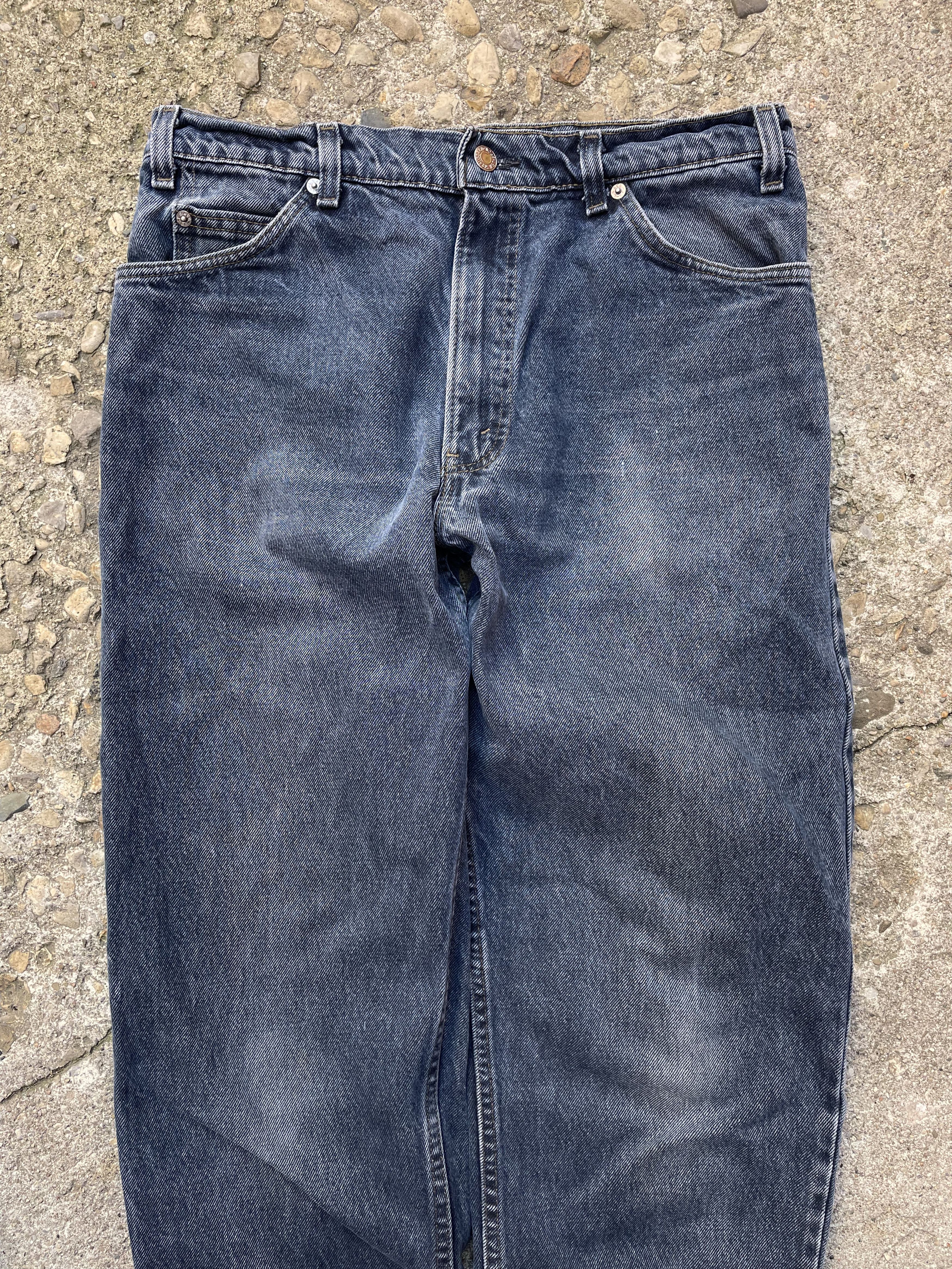 Levi's × Vintage VTG 1990 Levi's 550 Dark Wash Denim Jeans Size US 33 - 3 Thumbnail
