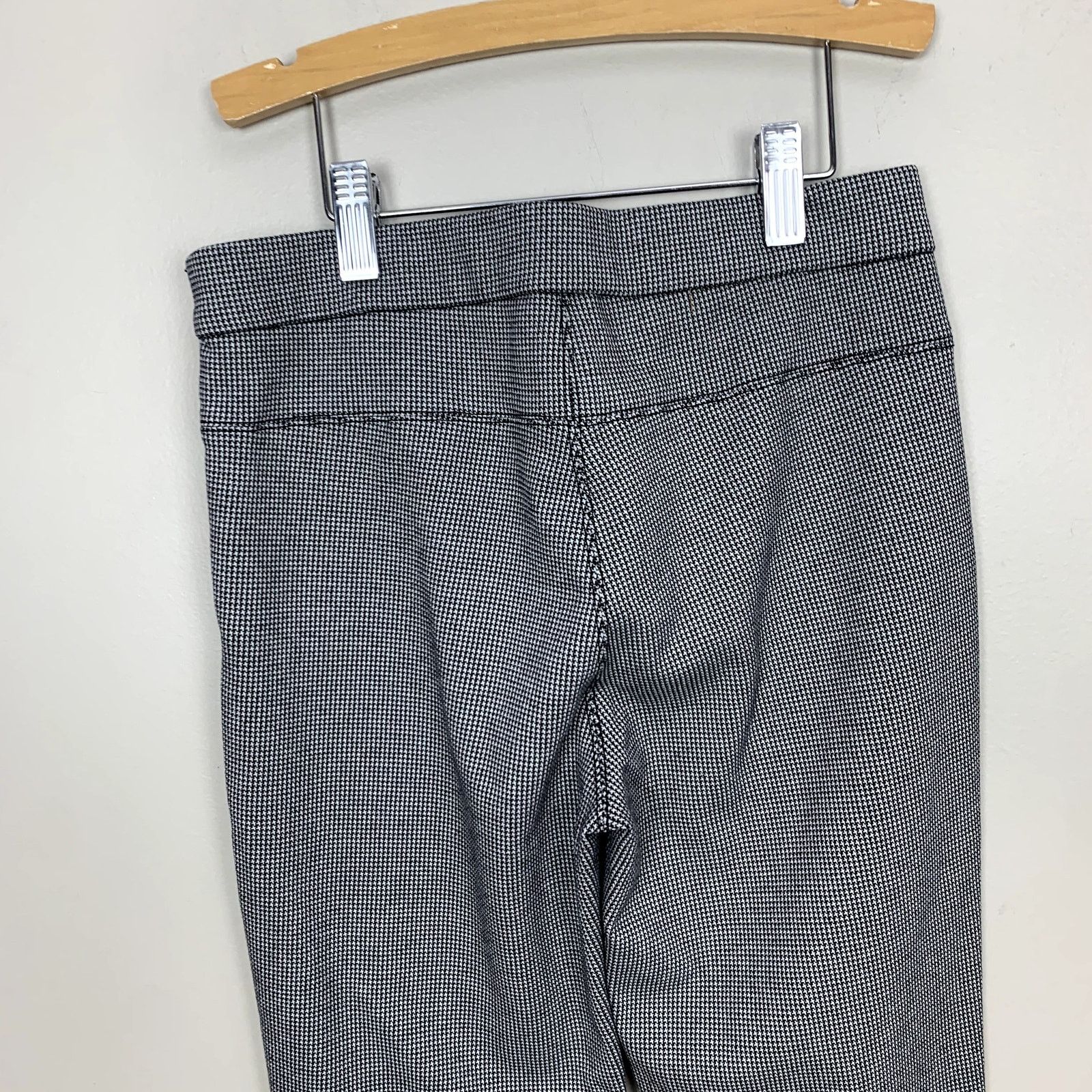Zara Zara Black White Houndstooth Ponte Knit Ankle Flare Pants S Size 27" / US 4 / IT 40 - 6 Thumbnail