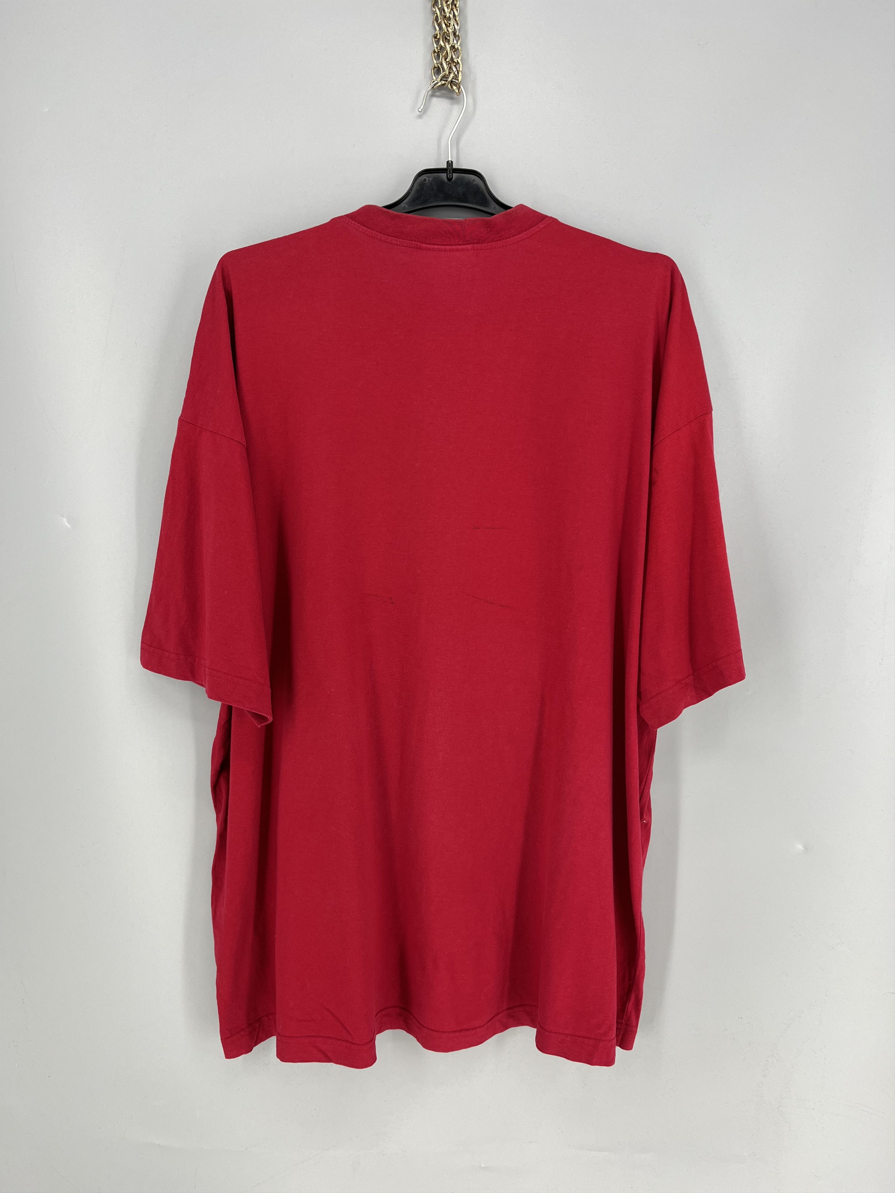 Adidas Vintage 90s Adidas T-Shirt – Red Trefoil Running Graphic Tee Size US M / EU 48-50 / 2 - 12 Thumbnail