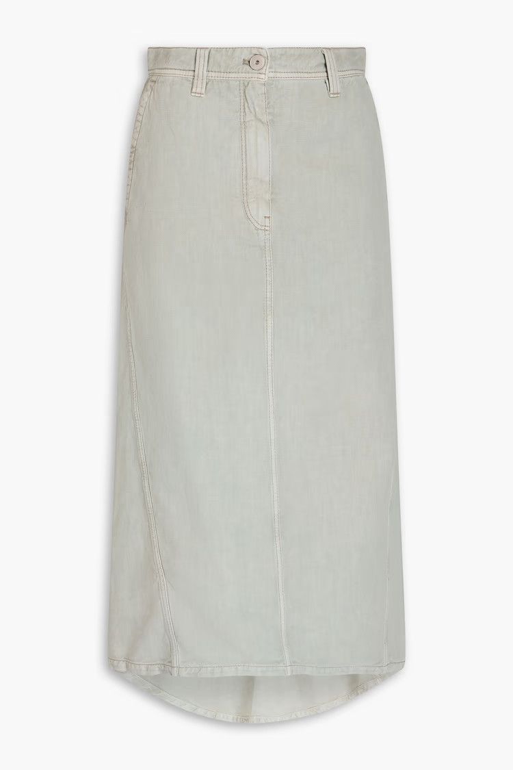 Brunello Cucinelli o1y0725 Maxi Skirt in Sage Green Size 28" / US 6 / IT 42 - 1 Thumbnail