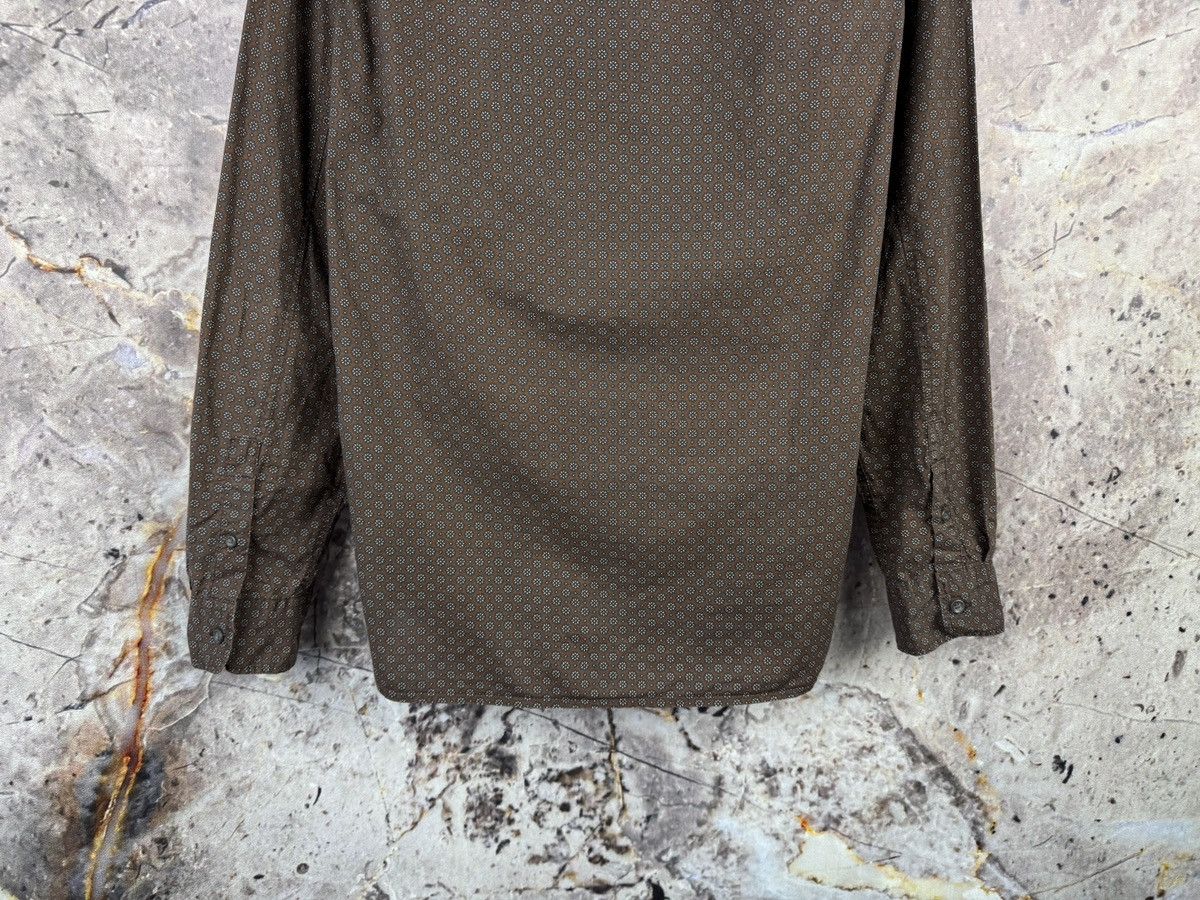 Allsaints AllSaints Vineland Shirt Brown Geometric Button Up Men Size US M / EU 48-50 / 2 - 12 Thumbnail