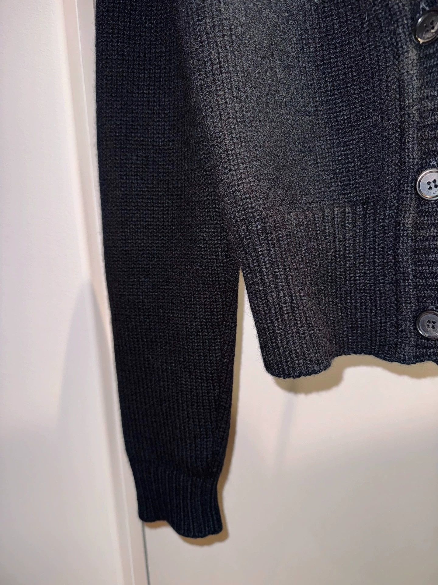 Yves Saint Laurent YSL 22 Oversized Cashmere Logo Scales Cardigan Size S / US 4 / IT 40 - 3 Thumbnail