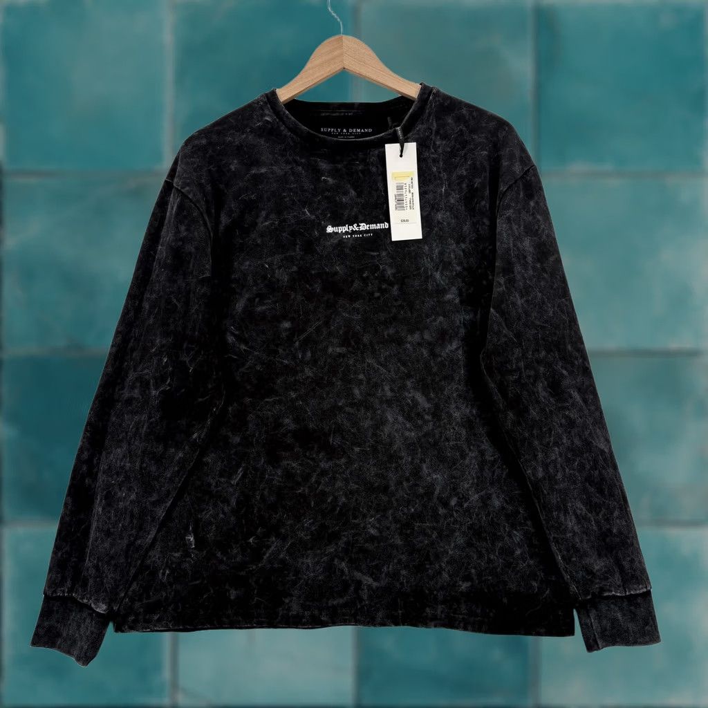 Supply & Demand Supply & Demand Shirt Womens S Black Tie Dye Long Sleeve Tee NYC Grounded Tie Dye Streetwear Ladies Short Sleeve No, Long Sleeve? Size S / US 4 / IT 40 - 1 Thumbnail