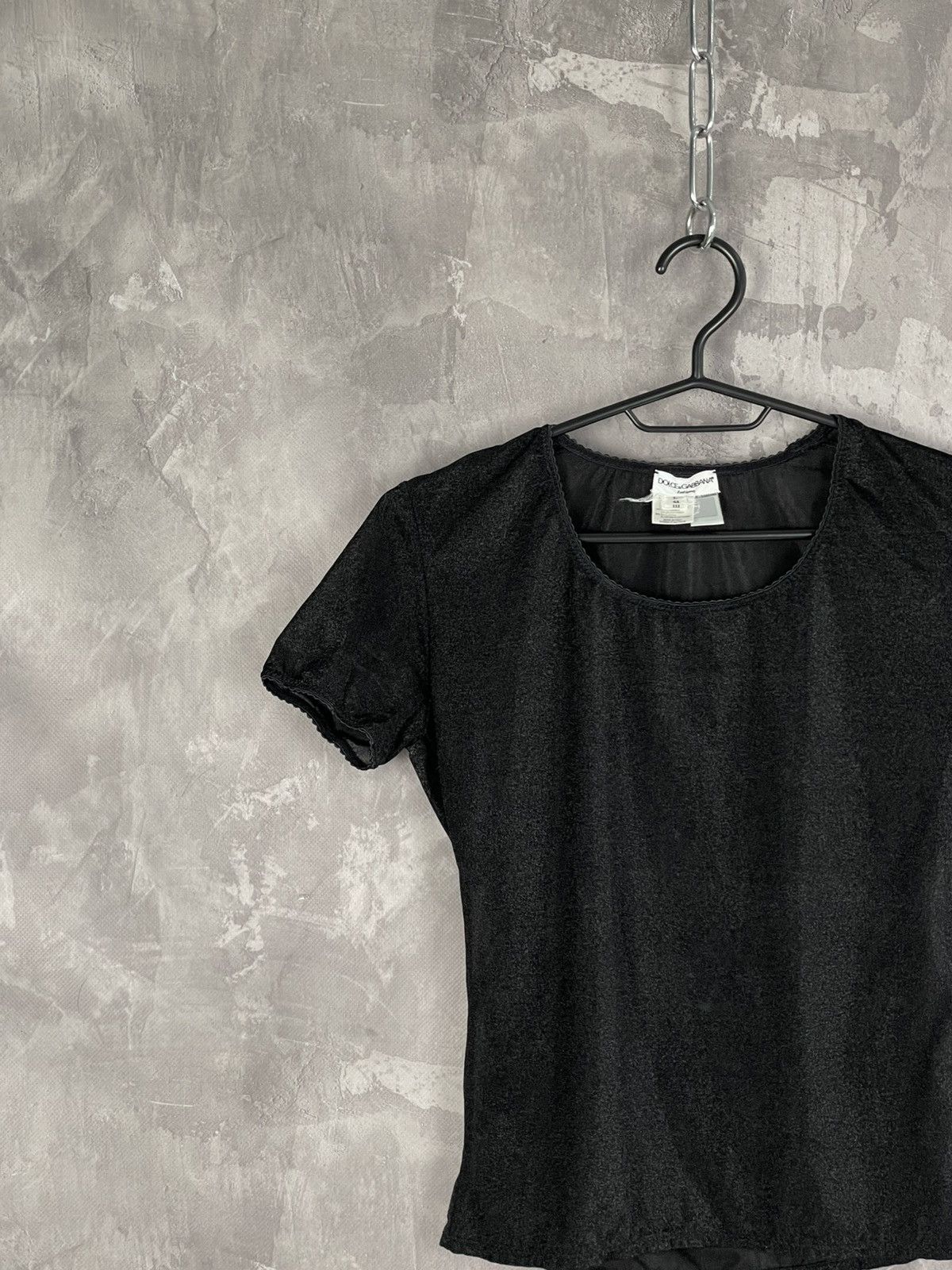 Designer × Dolce & Gabbana Dolce & Gabbana Y2K Intimo Luxury Fabulous Mesh T shirt Size L / US 10 / IT 46 - 3 Thumbnail