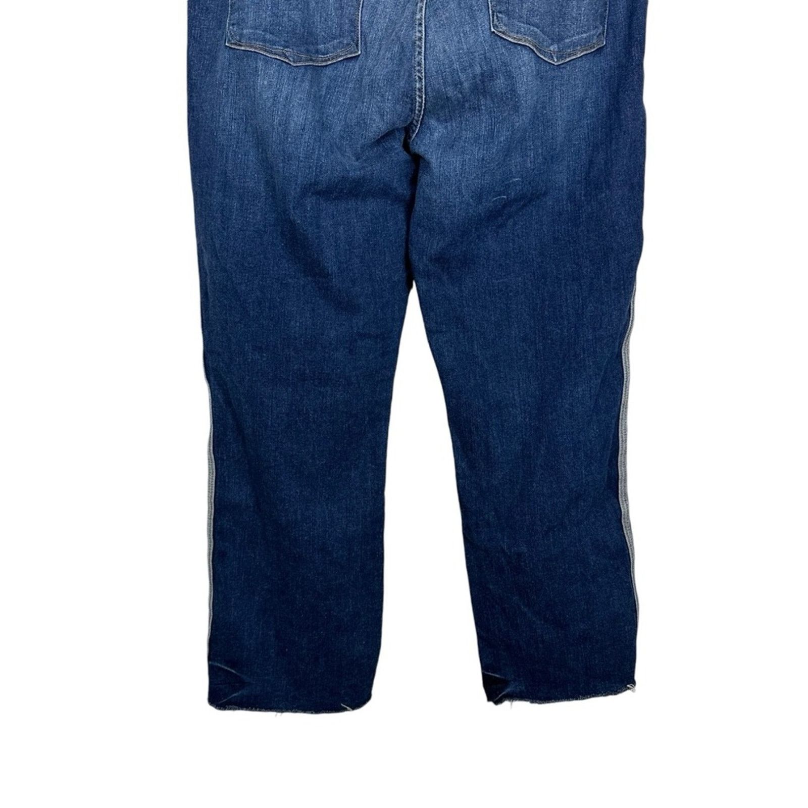 Good American Good American Straight Jeans Side Stripe Dark Blue Size 20 Size 42" / US 20 - 10 Thumbnail