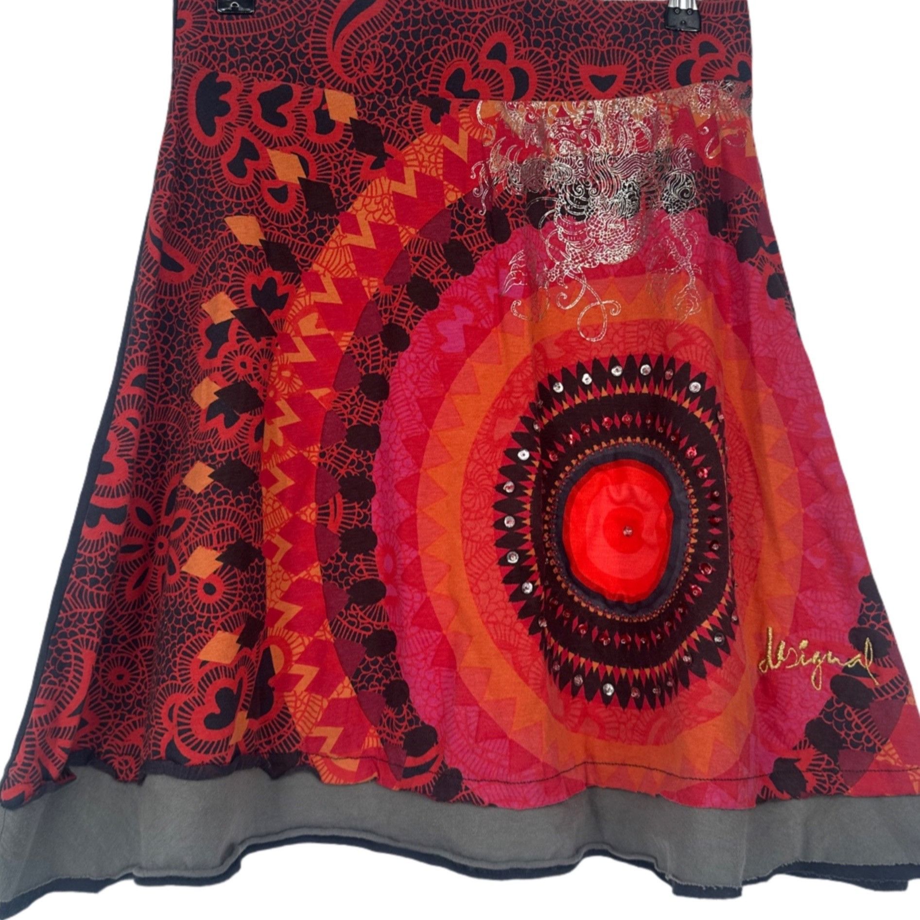 Desigual Desigual Multicolored A-line Skirt Mandala Print Size M Size 36" / US 14 / IT 50 - 2 Thumbnail