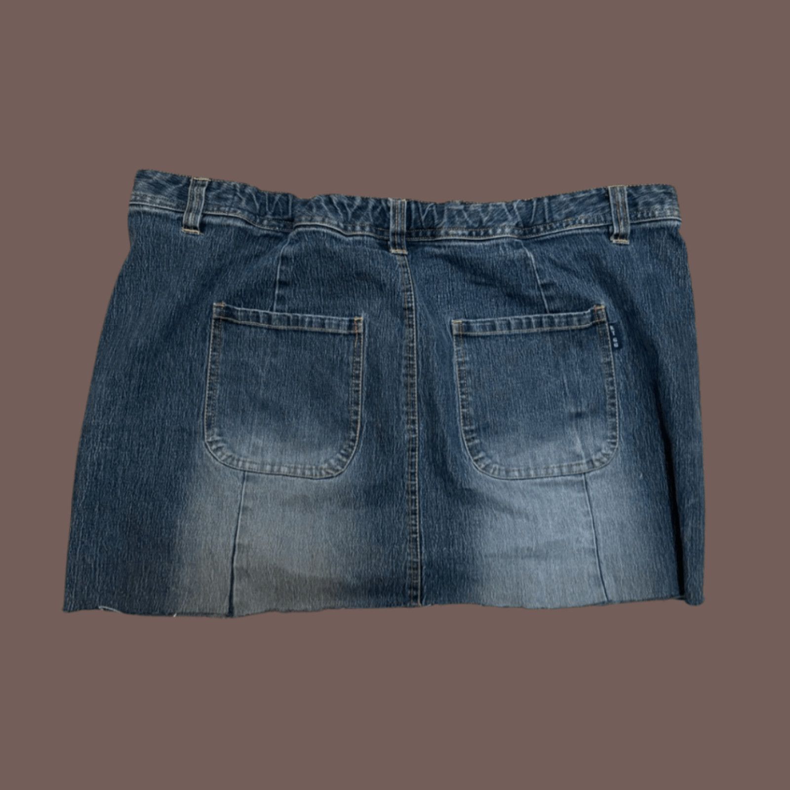 Route 66 VTG Mini Skirt | Route 66 Distressed Denim | Y2K Mall Punk Size 38" / US 16 / IT 52 - 3 Thumbnail