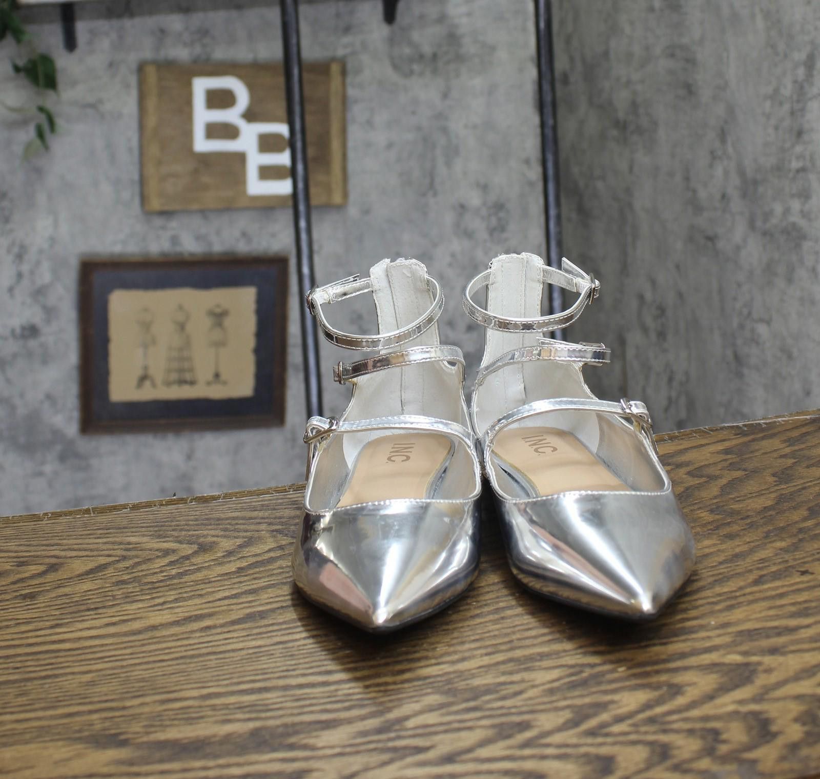 Other Nwt Inc International Concepts Valan Flats Silver Gray 9m Size US 9 / IT 39 - 3 Thumbnail