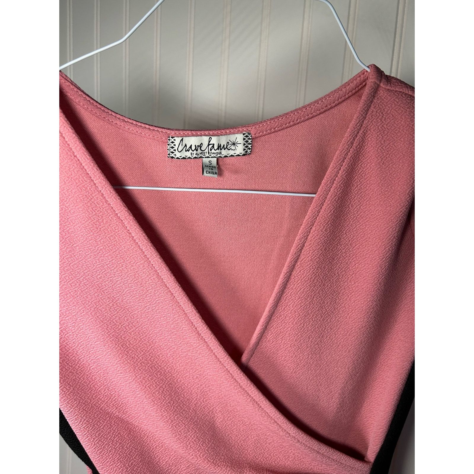 Other Gorgeous Bodycon Knee Length Pink Dress with Black Size S Size S / US 4 / IT 40 - 2 Thumbnail