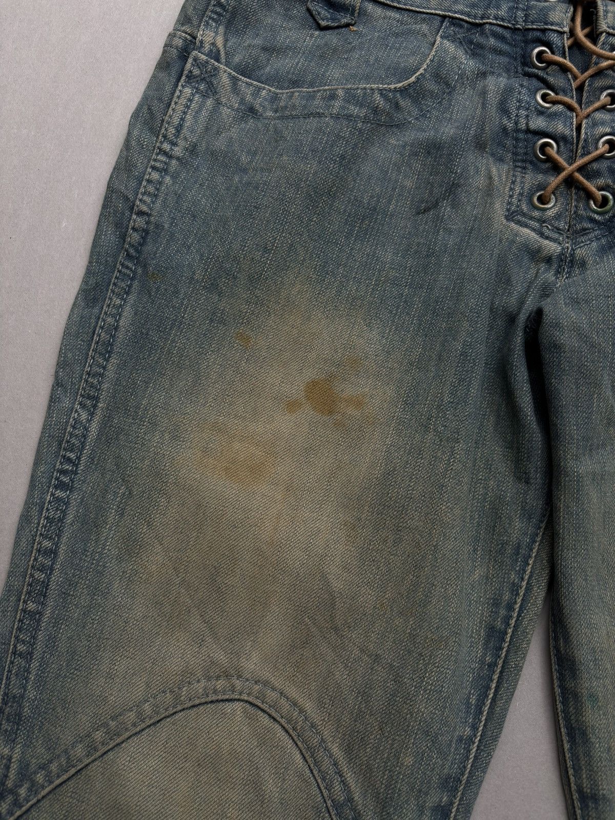 Japanese Brand ACOUSTIC lace-up flare jeans Size US 29 - 5 Thumbnail