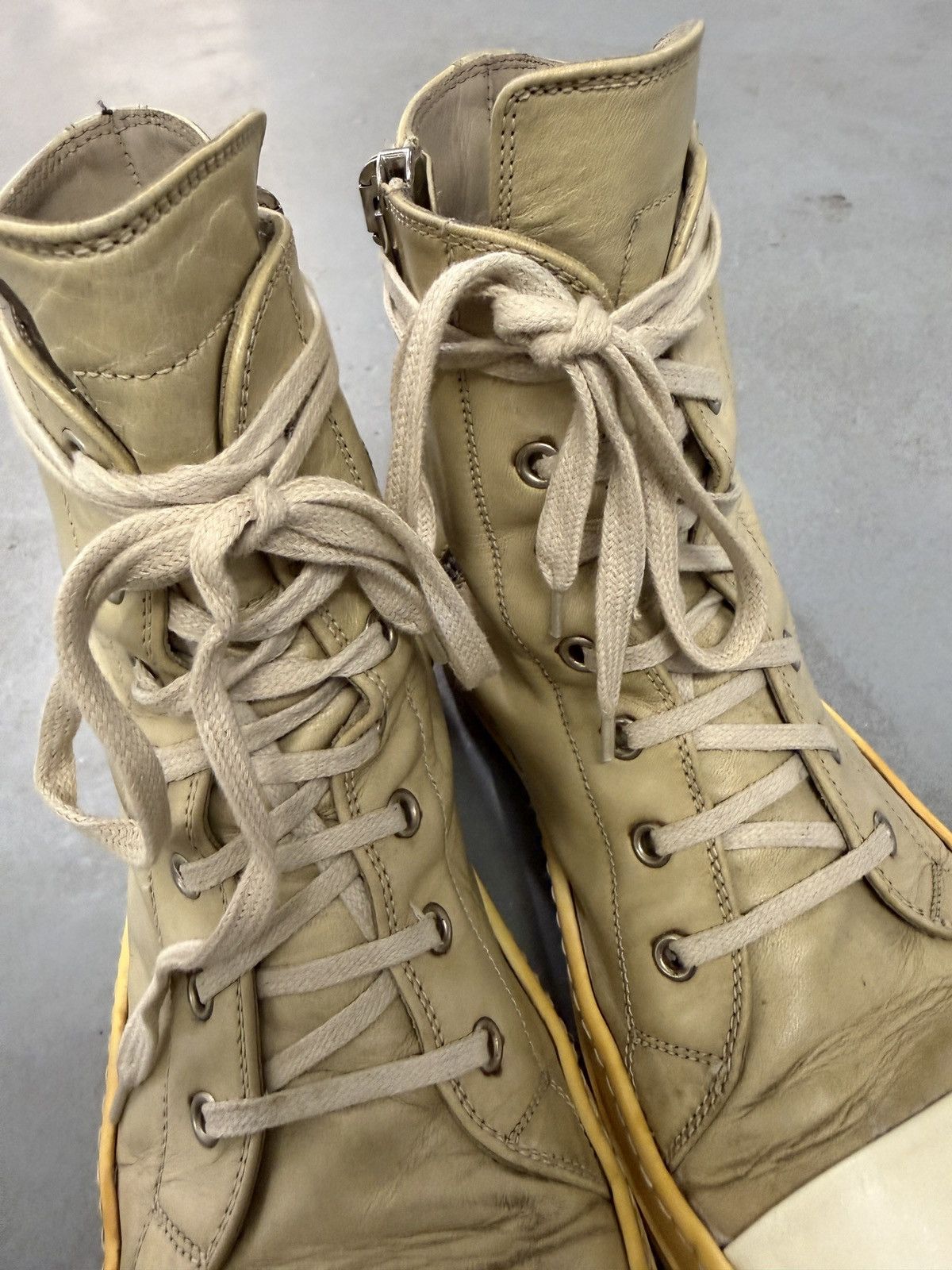 Rick Owens Rick Owens Main Line Vintage Leather High Sneakers Size US 9 / EU 42 - 4 Thumbnail