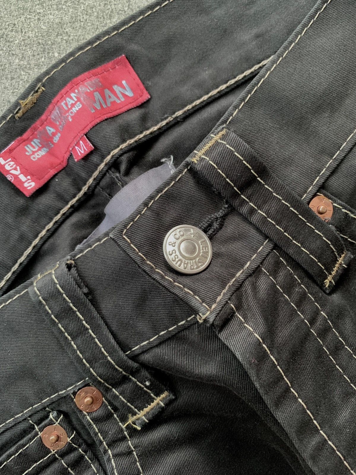 Junya Watanabe × Levi's FREE TAX! Contrast Stitching Straight Denim Jeans Size US 31 - 10 Thumbnail