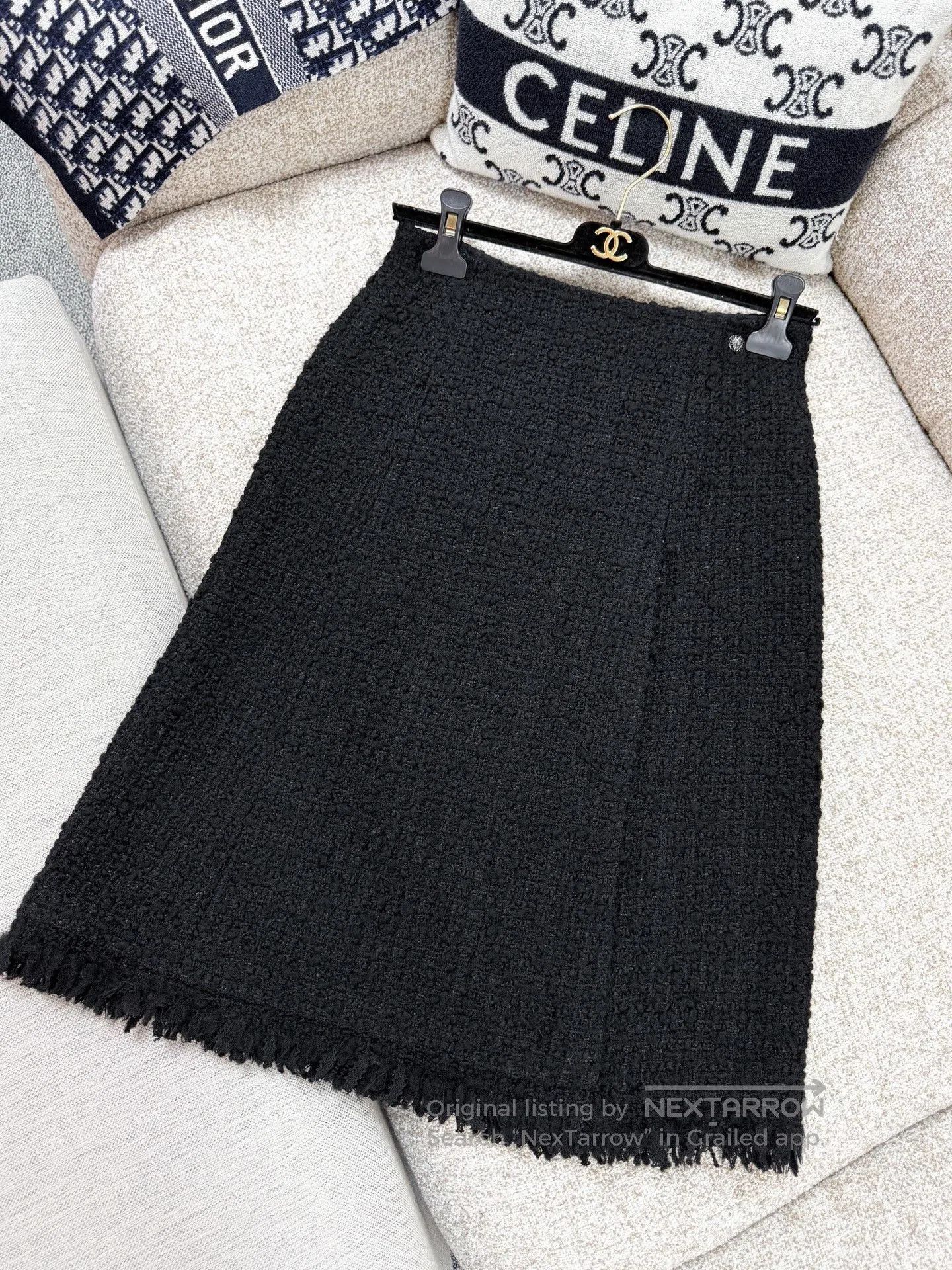 Chanel Chanel Black Woven Mid. Size 35" - 2 Thumbnail