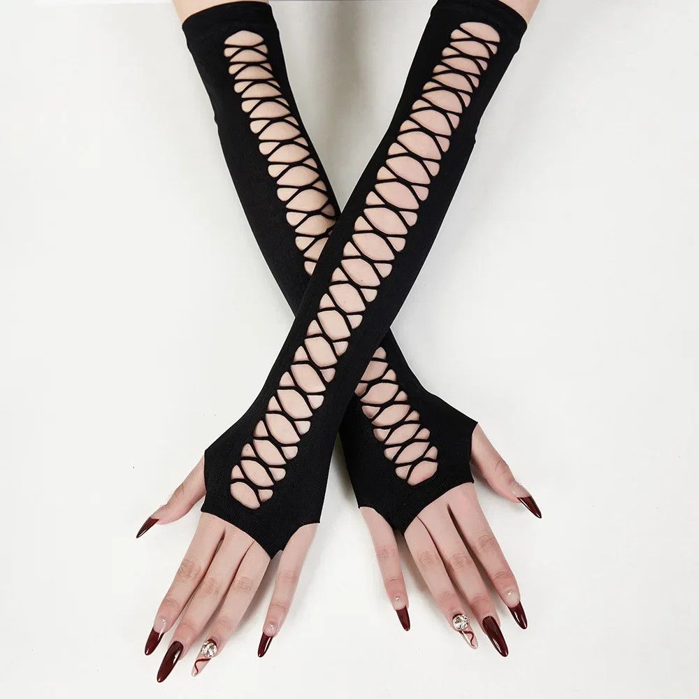 Other Sexy Lace Gloves Fingerless Mesh Fun Size ONE SIZE - 1 Preview