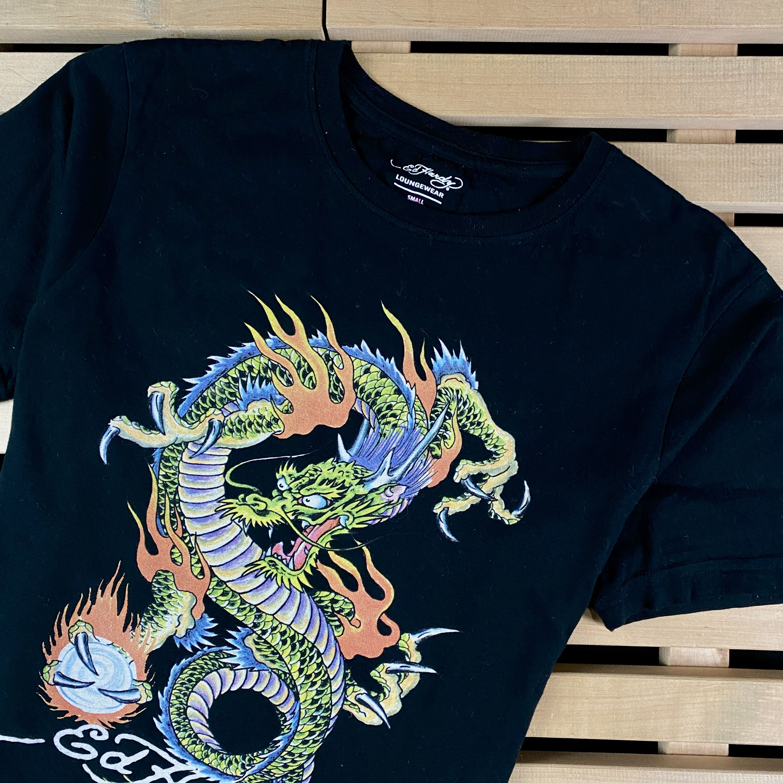 Ed Hardy Mens T-Shirt Short Sleeve Ed Hardy Big Print Size S Black Size US S / EU 44-46 / 1 - 2 Thumbnail