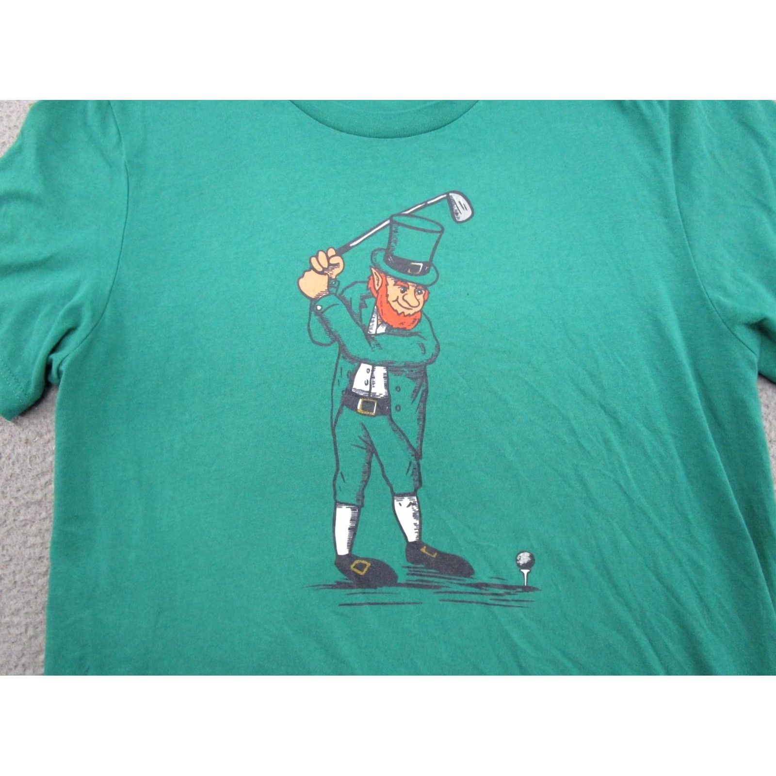 Vintage Barstool Sports Irish St Patrick Golfer Double Sided T-Shirt L Green Men Short Sleeve Crew Neck Bella + Canvas Vintage: No Size US L / EU 52-54 / 3 - 2 Thumbnail