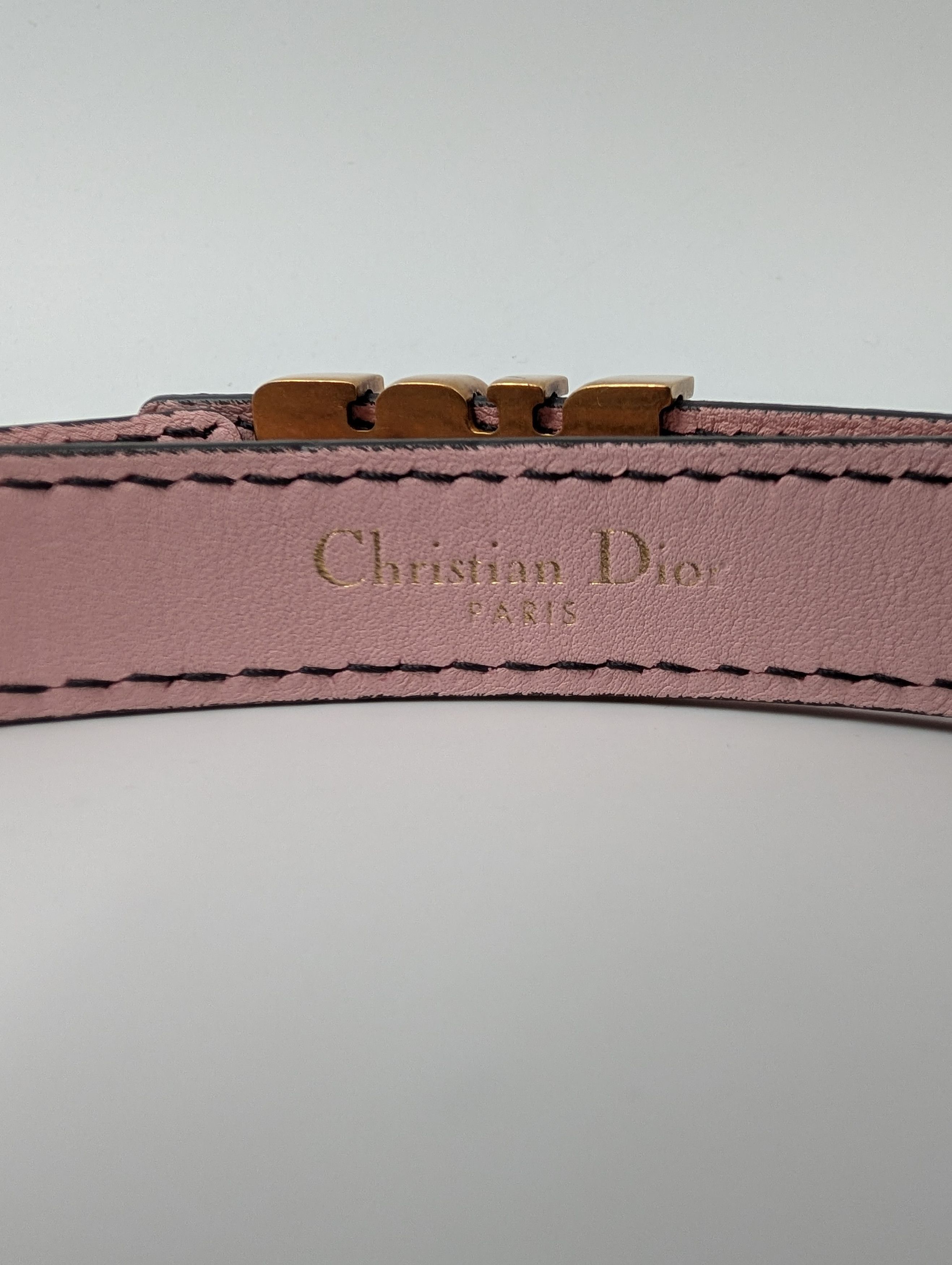 Dior Dior Pink Leather Belt With Logo Buckle Size ONE SIZE - 5 Thumbnail