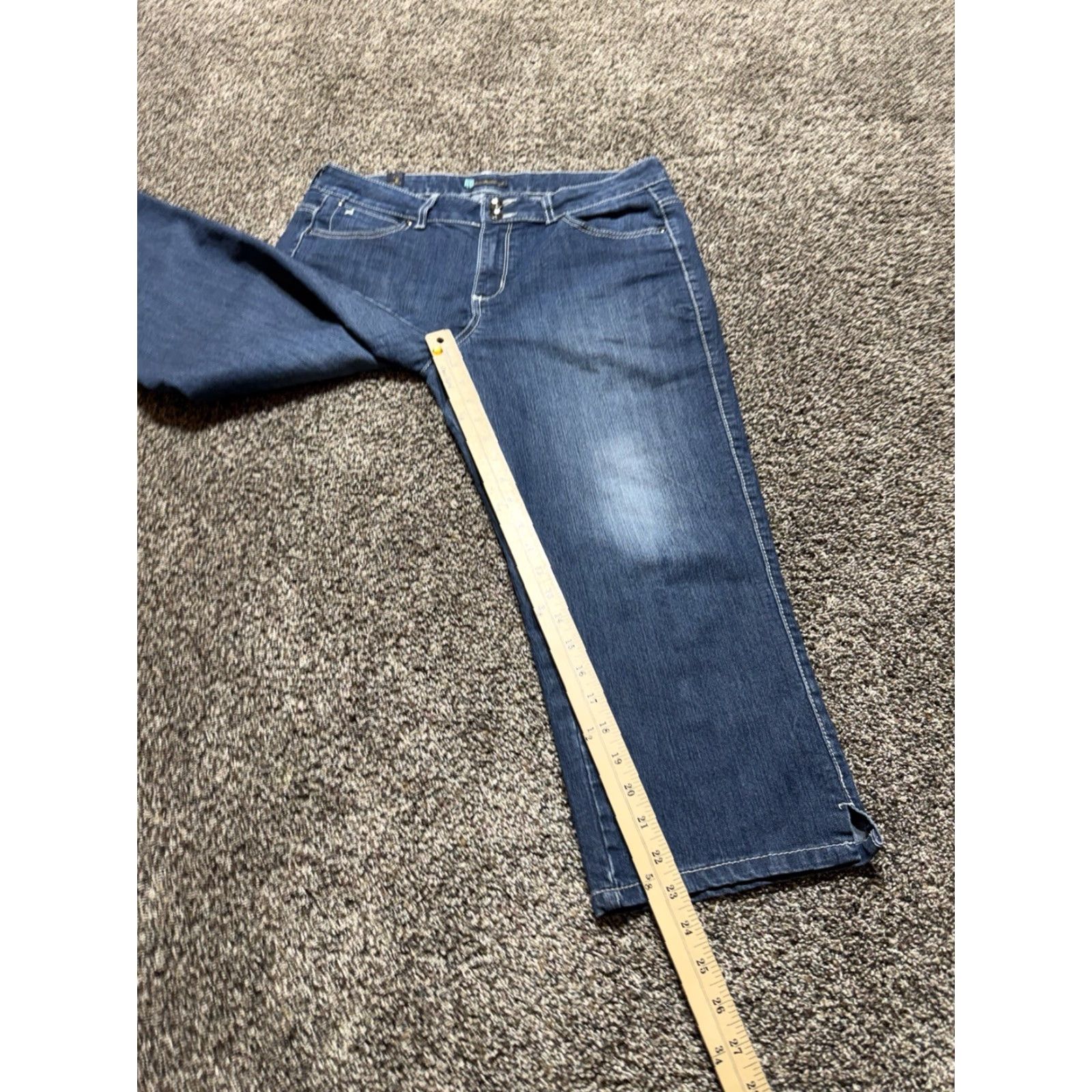 Wrangler Wrangler Aura Capri Women's Jeans Size 10 Blue Denim 34X23 Mid rise Size 32" / US 10 / IT 46 - 6 Thumbnail