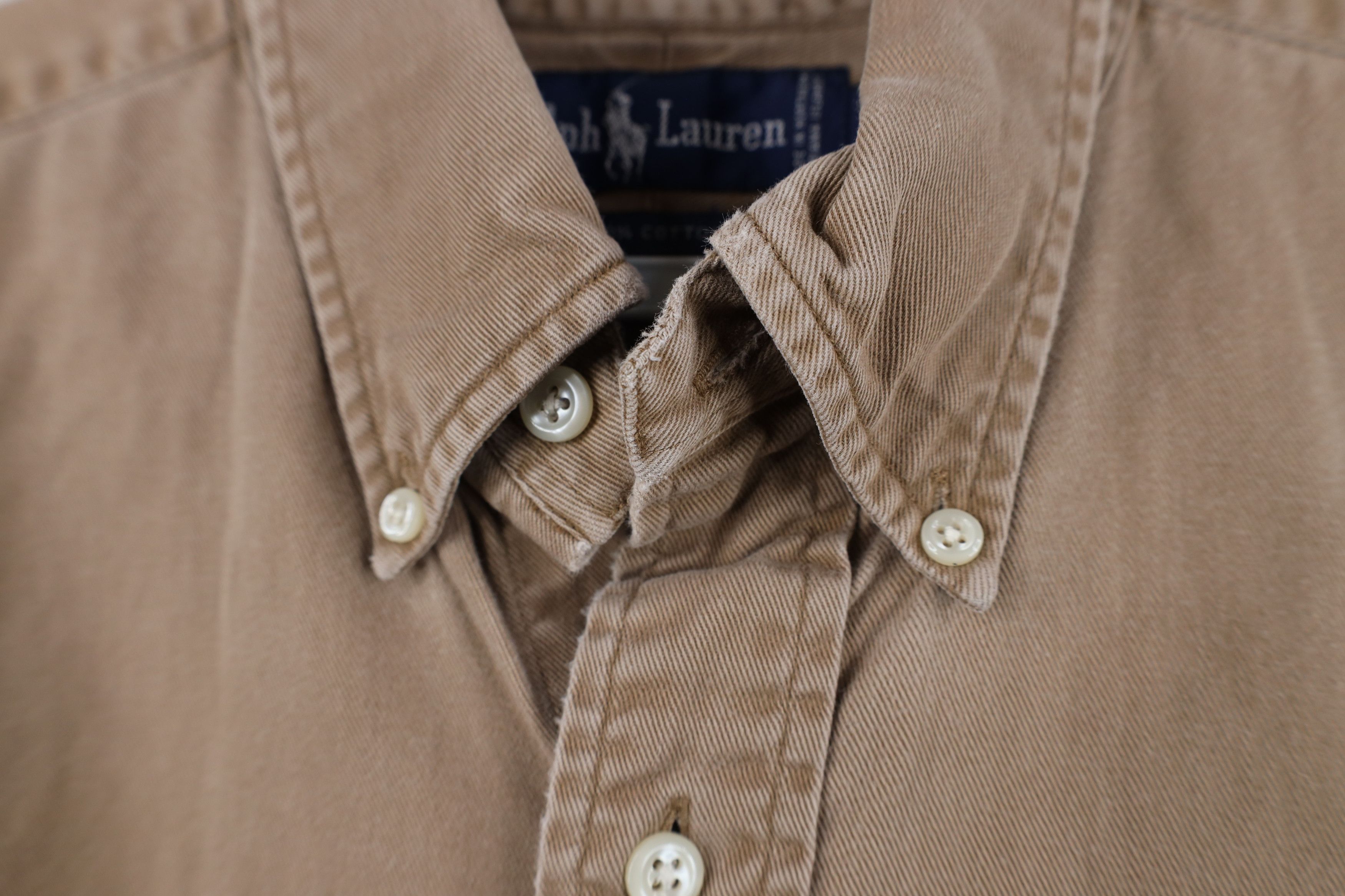 Ralph Lauren Vintage 90s Ralph Lauren Collared Button Down Shirt Brown Size US M / EU 48-50 / 2 - 5 Thumbnail