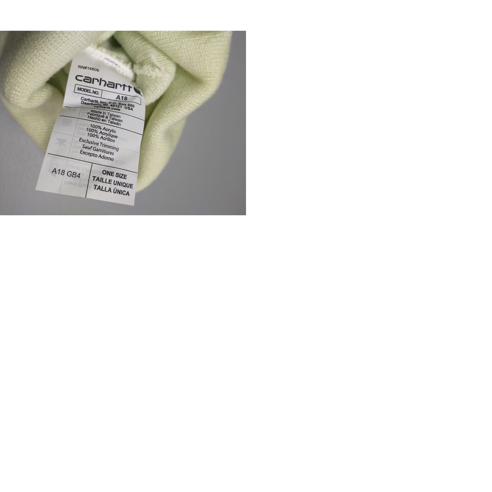 Carhartt Carhartt Beanie Mens One Size Green Acrylic Knit Ear Warmer A18GB4 Size ONE SIZE - 9 Thumbnail