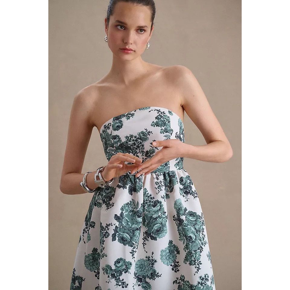 Sachin & Babi Sachin & Babi Blaine Strapless Midi Dress green white size 6 Size M / US 6-8 / IT 42-44 - 8 Thumbnail