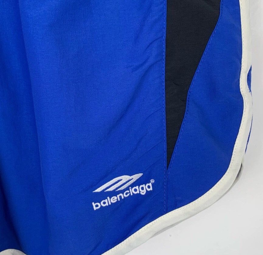 Balenciaga Balenciaga logo embroidered blue elastic waist casual shorts Size 26" / US 2 / IT 38 - 4 Thumbnail