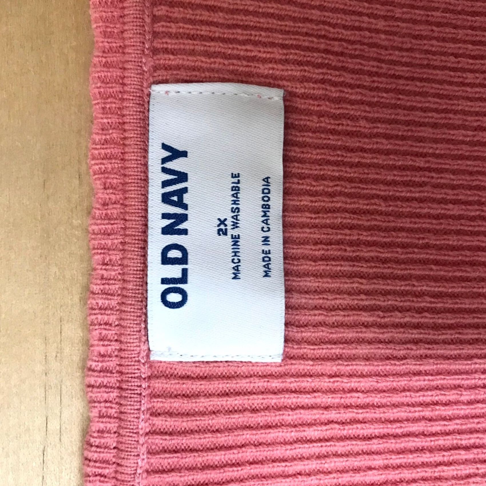 Old Navy Old Navy Pink Ribbed Knit Sweetheart Square Neck Sweater 2X Womens Pullover Knit Shirt Size XXL / US 16-18 / IT 52-54 - 7 Thumbnail
