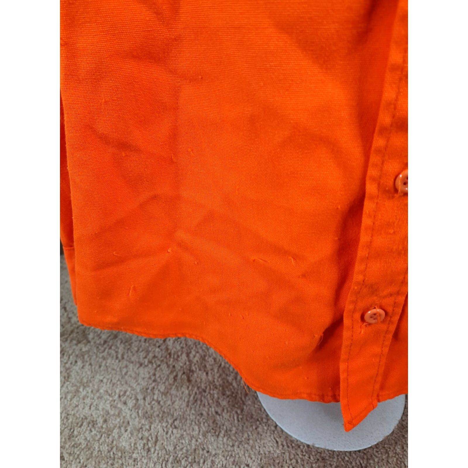 Hunter VINTAGE Codet USA Made Safety Hunter Blaze Orange Hunting Shirt Sz Large L5S Size US L / EU 52-54 / 3 - 4 Thumbnail